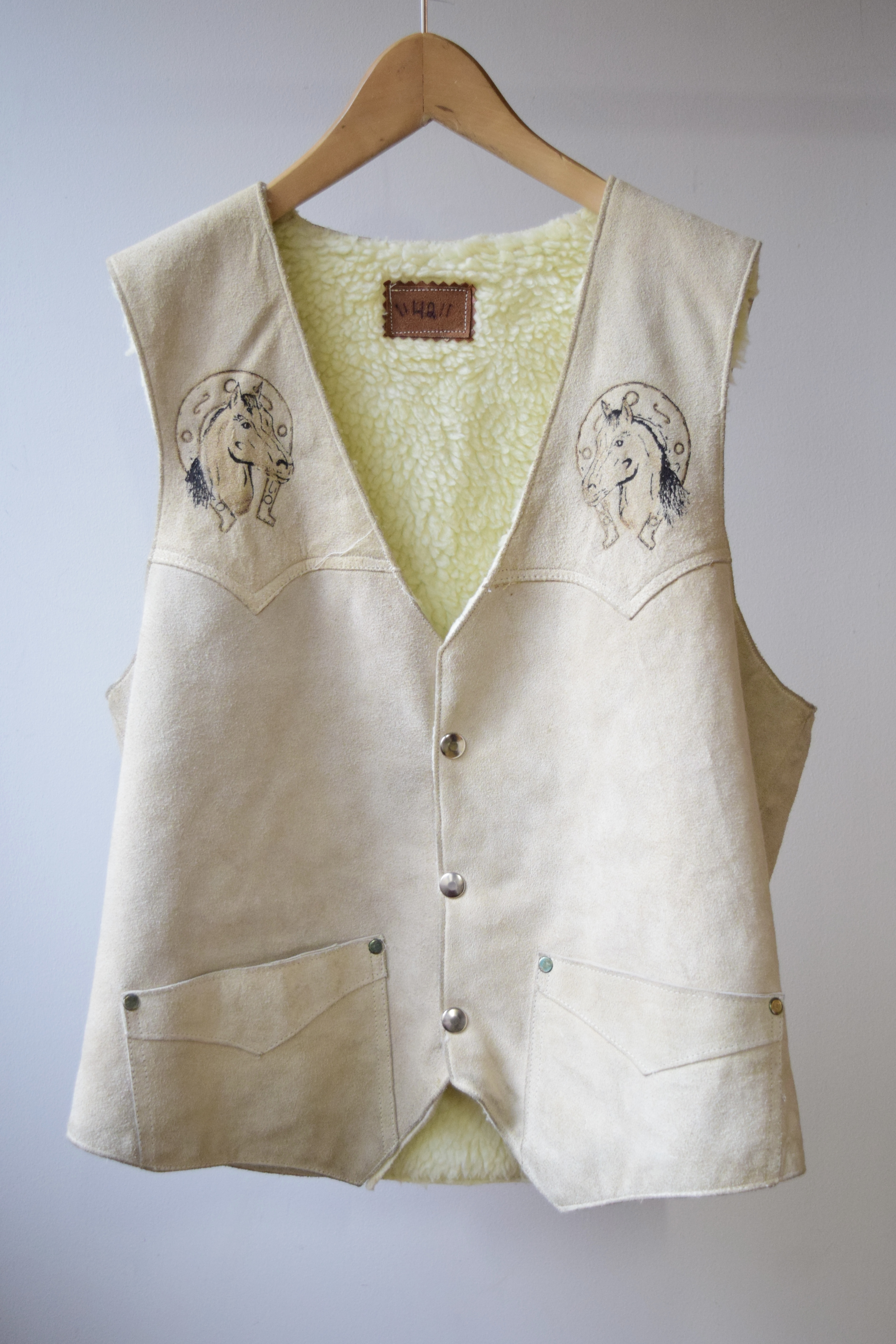 Western suede vest の画像 7