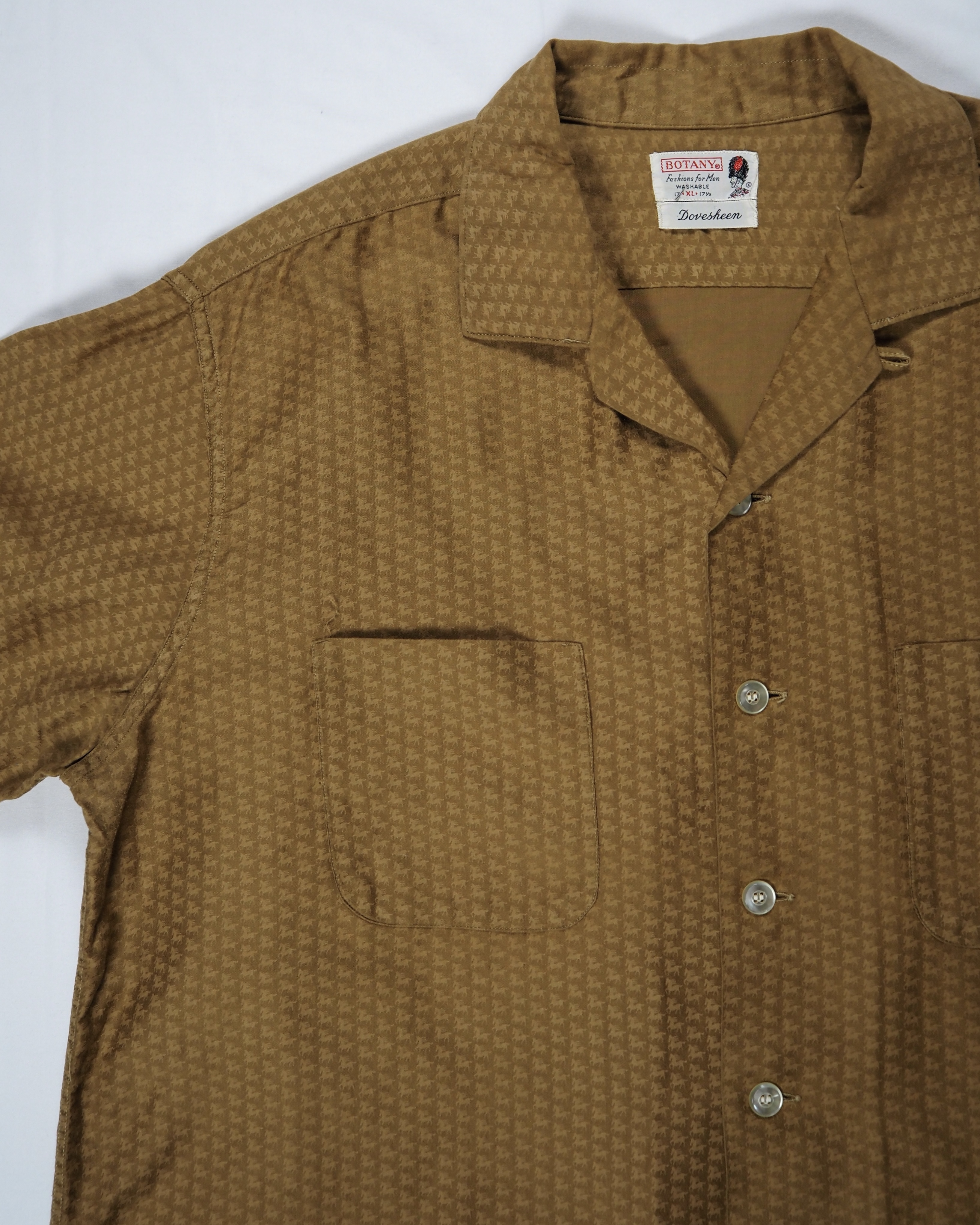 【VCM入荷】60’s Botany コットンシャツ 馬柄 XLサイズ の画像 8