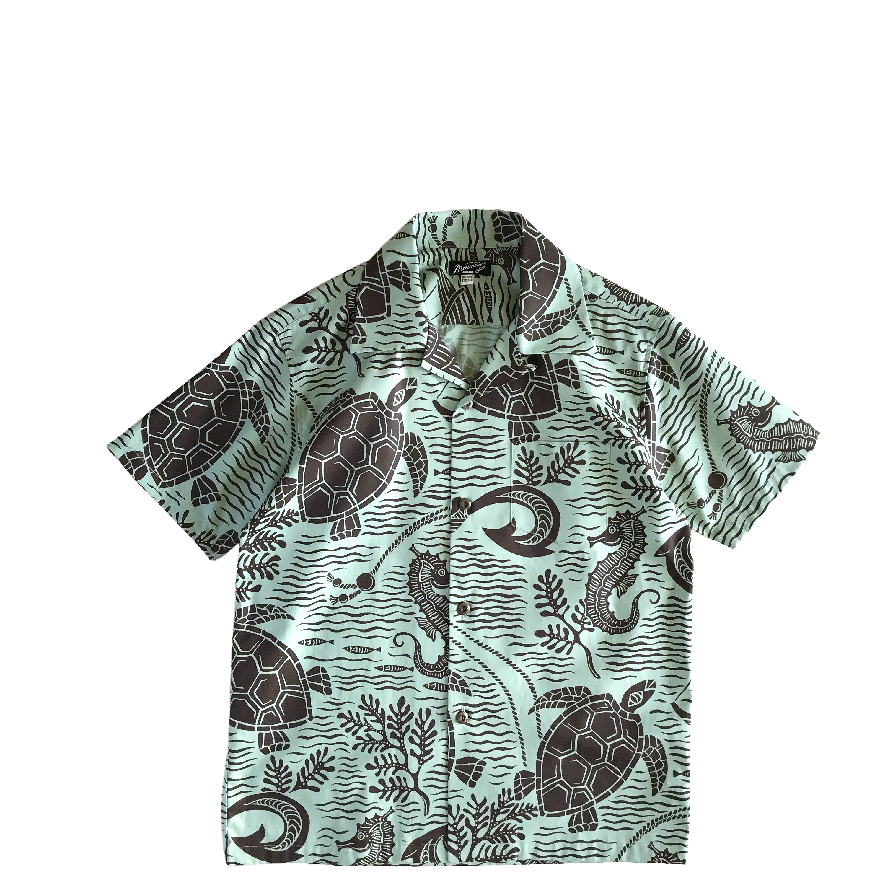 Mountain レディース ボーイズ アロハシャツ Sea Good Khaki Mountain Okinawa Online Store