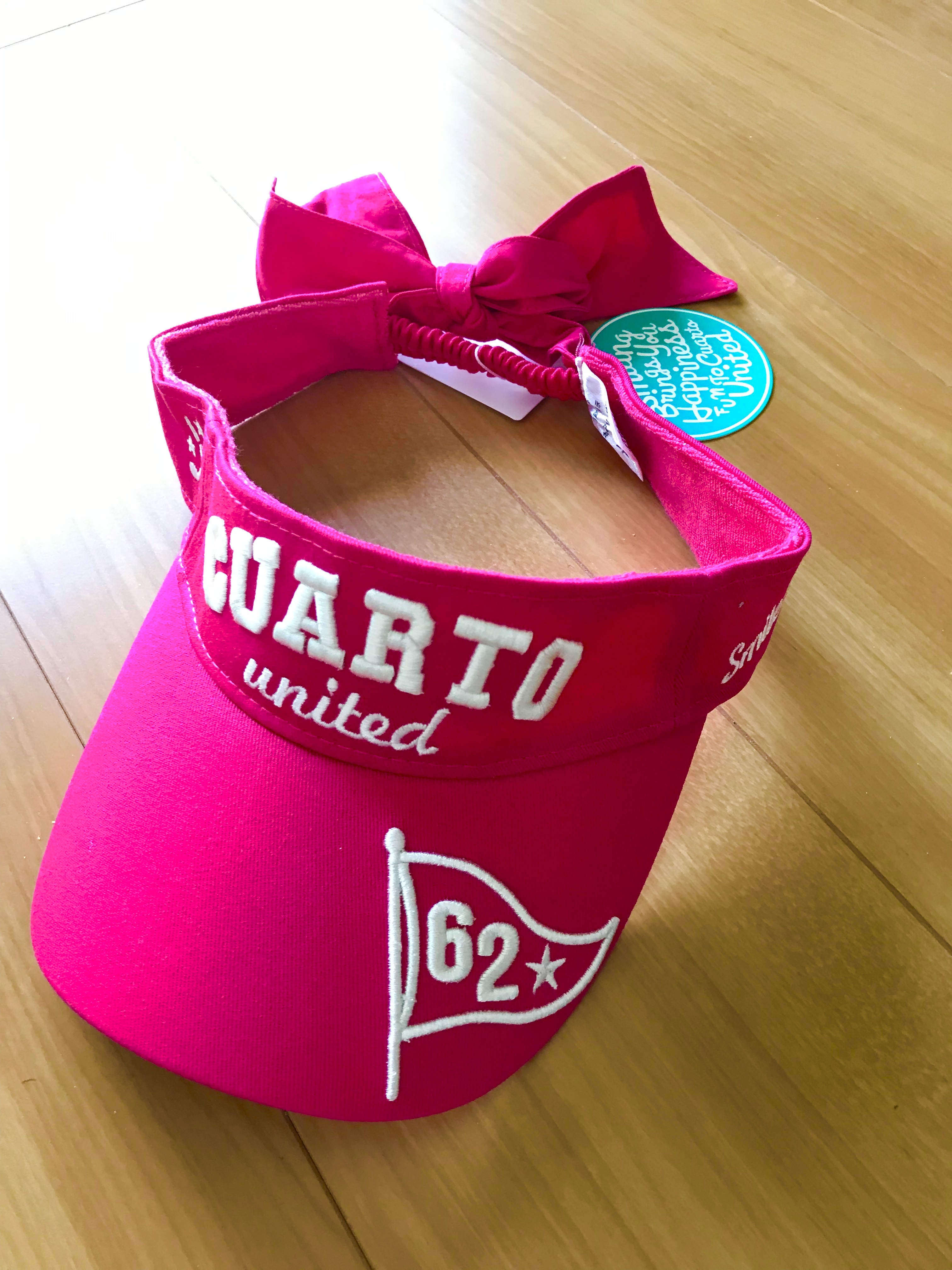 19春夏 クアルトユナイテッド リボンサンバイザー ピンク U100 Labo 19春夏 クアルトユナイテッド リボンサンバイザー ピンク U100 Labo