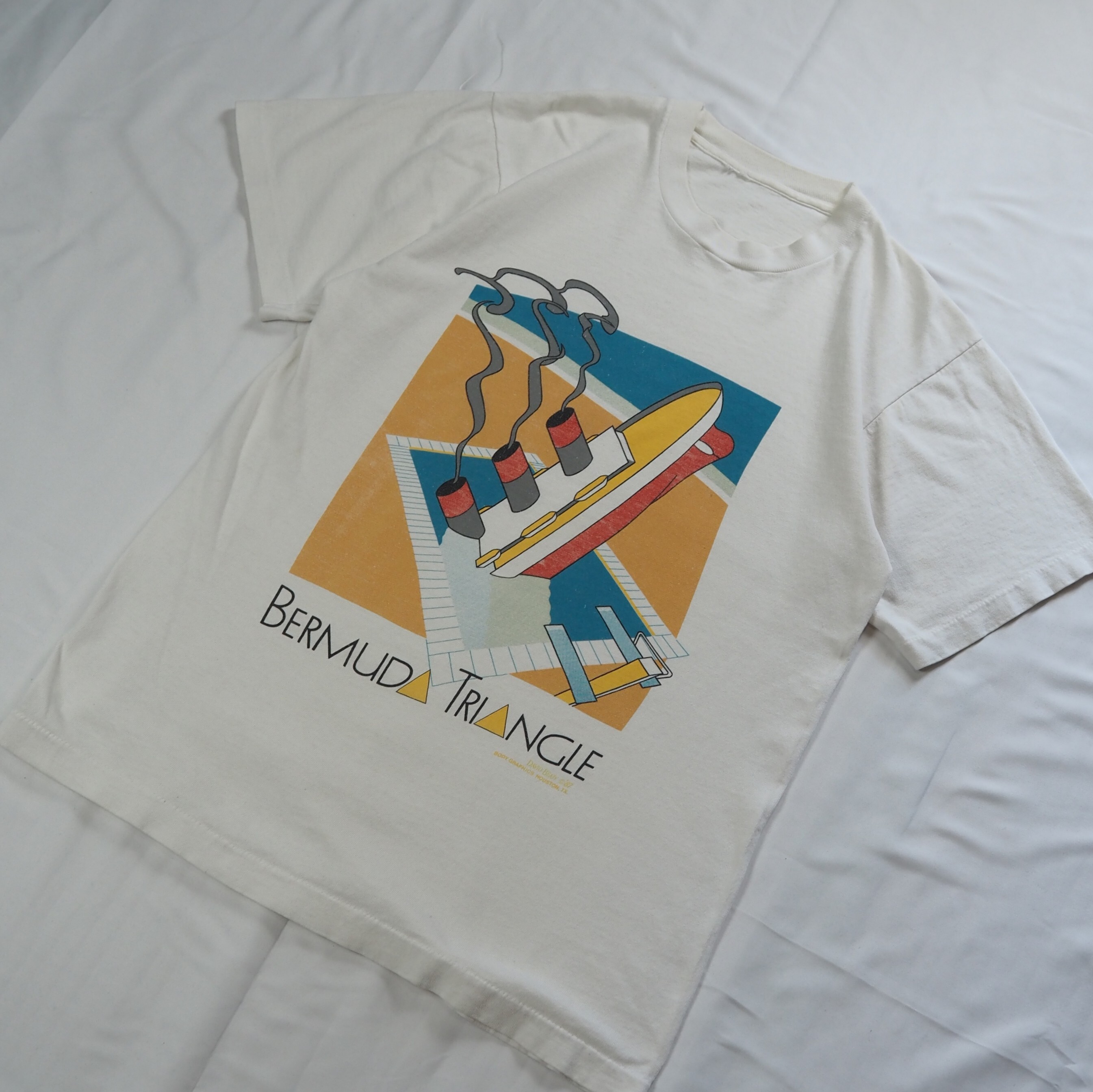 80's バミューダトライアング Tシャツ Mサイズ程度 の画像 2