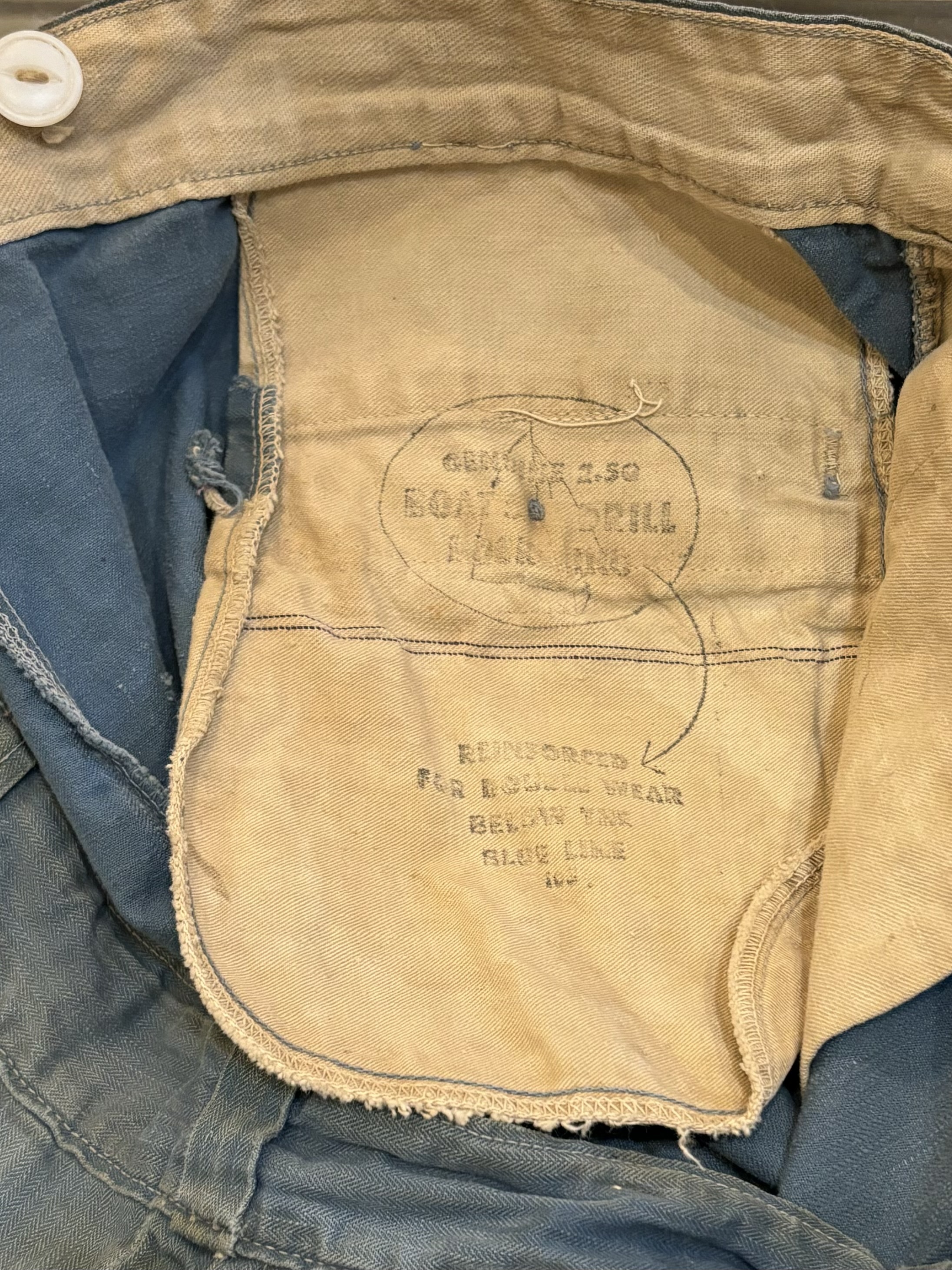 Vintage 50〜60's【BOAT SAIL DRILL】Grunge Pants の画像 3