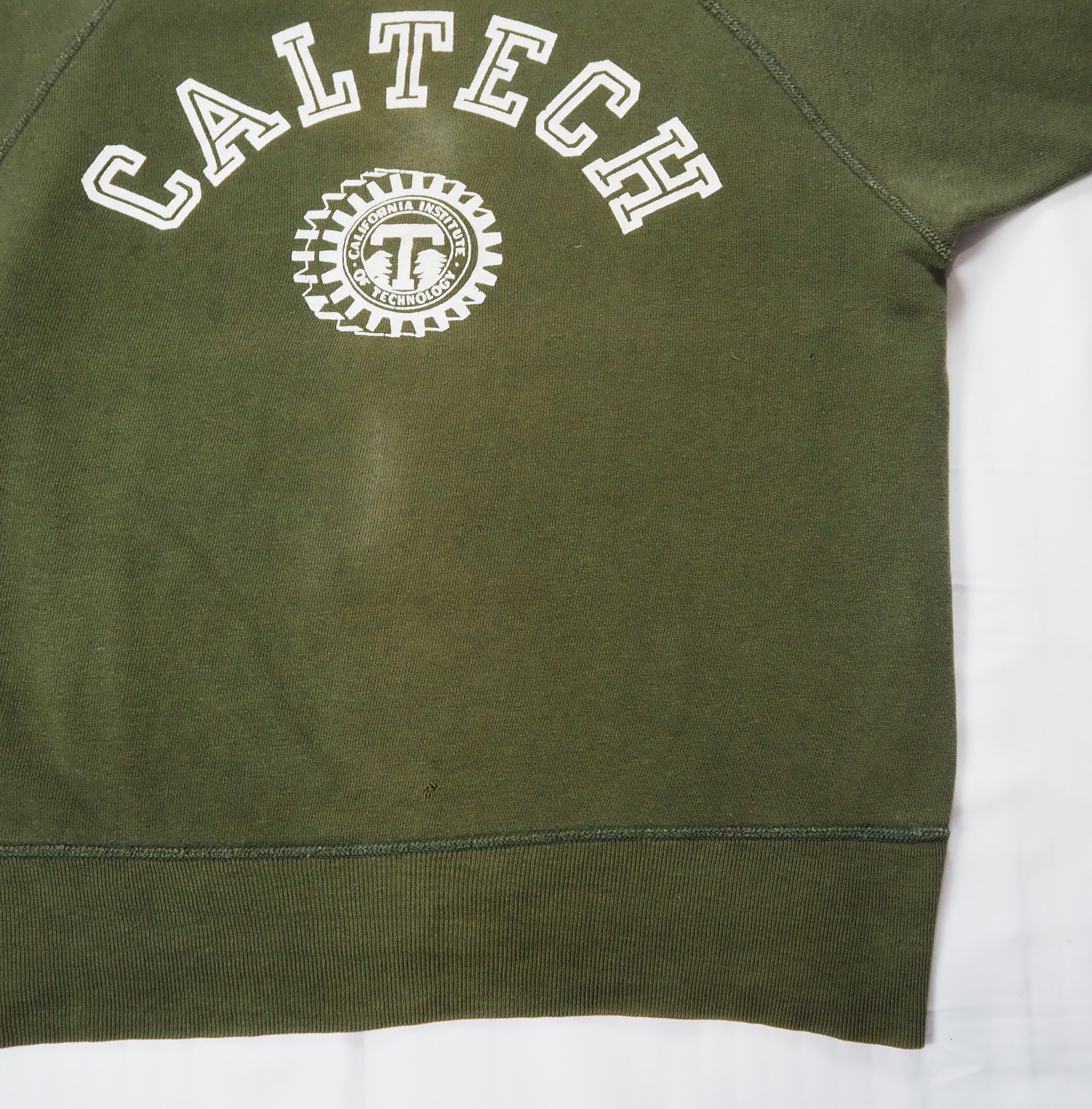 【9/23 20:00入荷】60's Champion カレッジスウェット オリーブグリーン Mサイズ の画像 6
