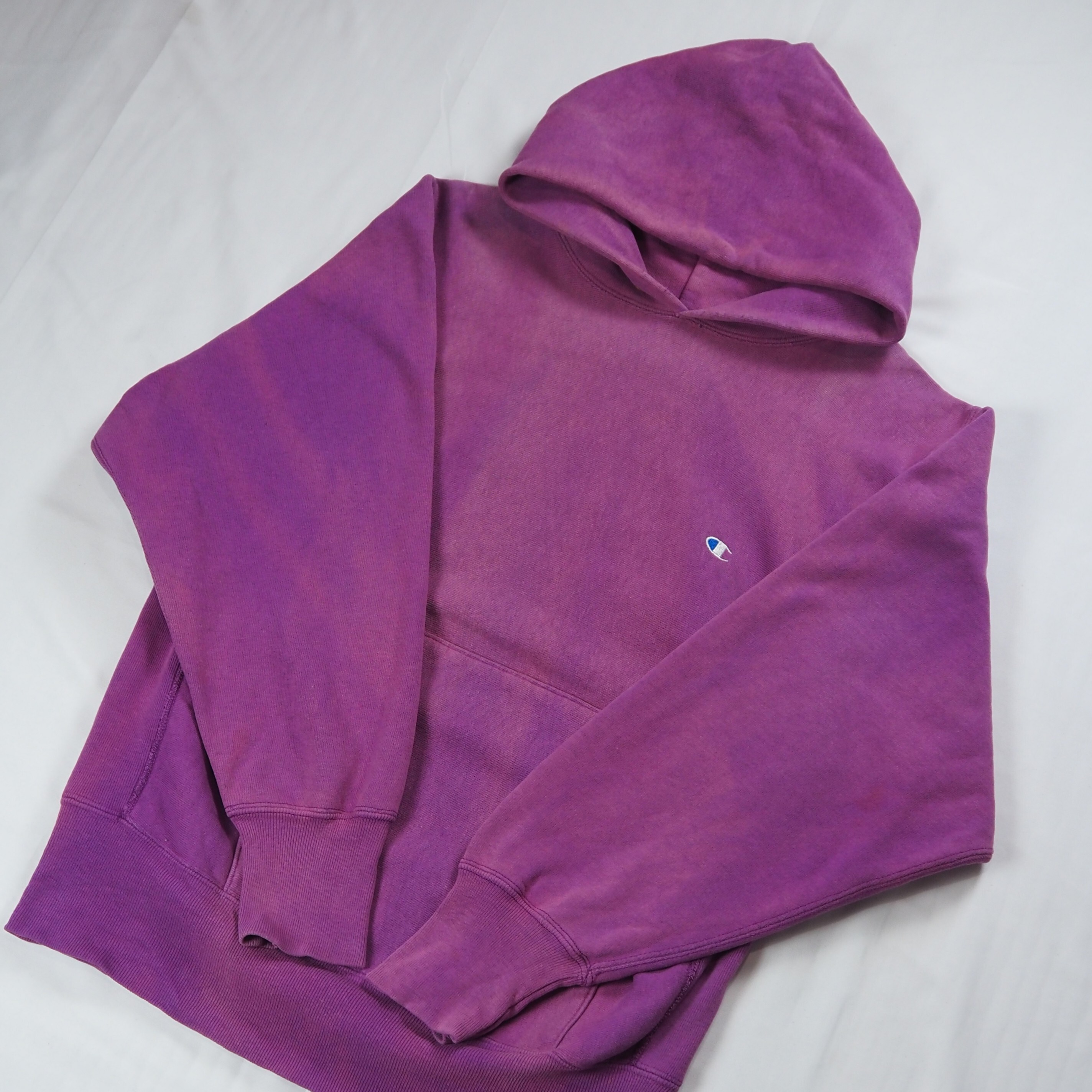 【9/23 20:00入荷】90's Champion リバースフーディ フェード パープル Mサイズ の画像 9