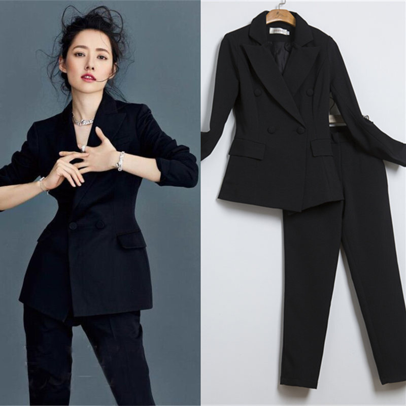 ロイヤリティフリー黒 パンツ スーツ レディース 人気のファッション画像