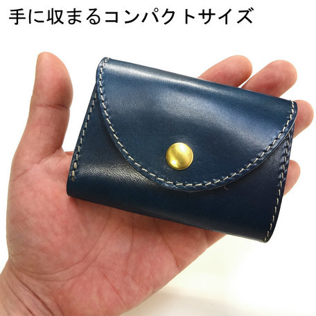 小銭入れ コンパクト財布 財布 三つ折り 革 本革 牛革 栃木レザー ハンドメイド 日本製 Reboot Outfitters バッグ 革 小物 帽子 アパレルのワールドワイドストア