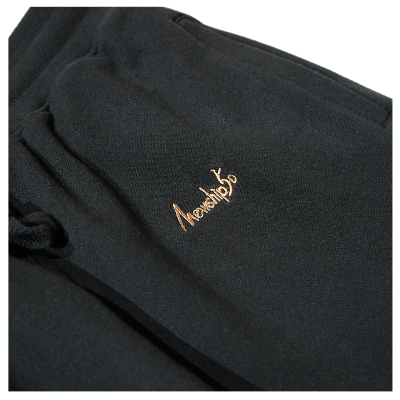 BASIC LOGO 019 light sweat pants <Black×Beige> - 画像2