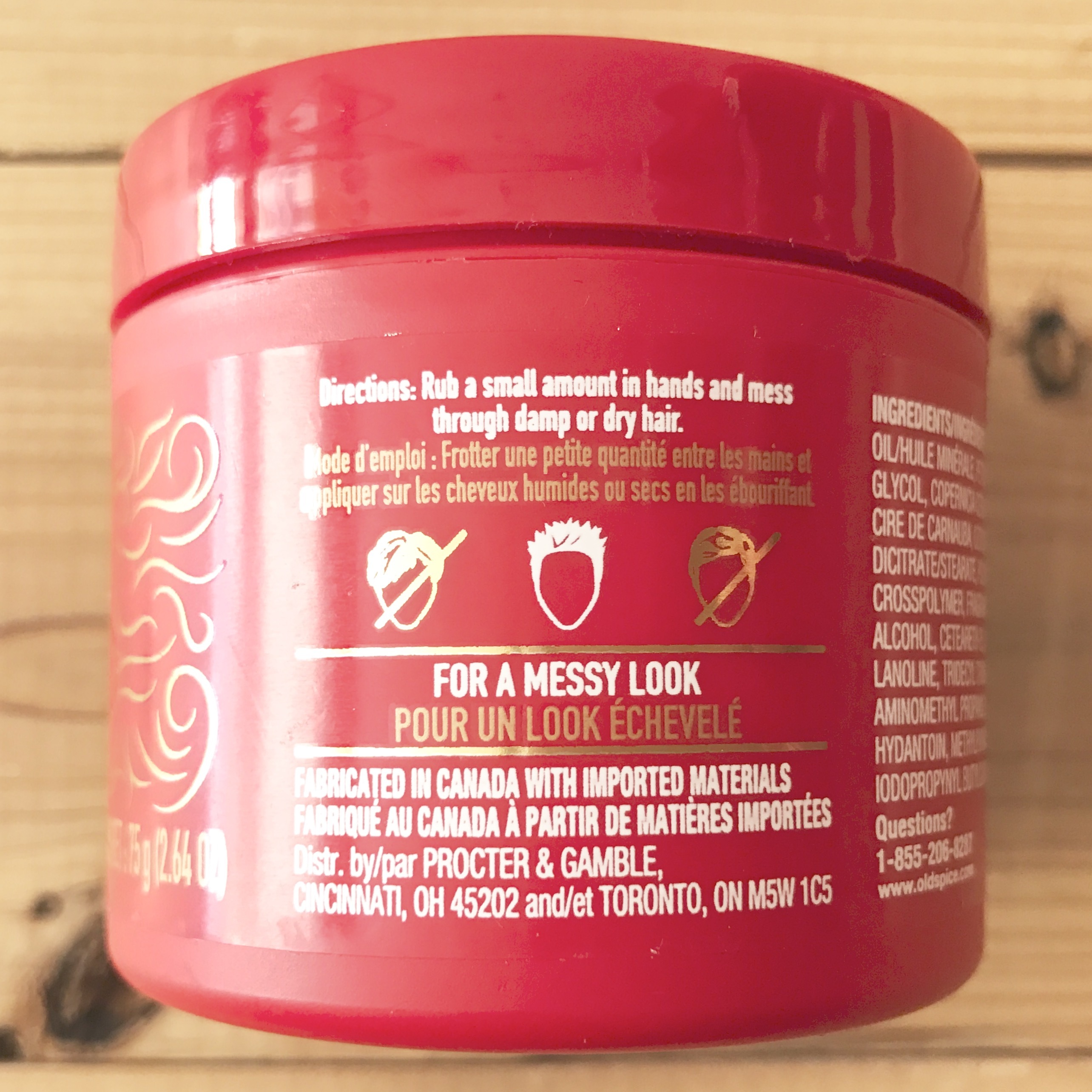 Old Spice Hair Wax New Ellow Gips