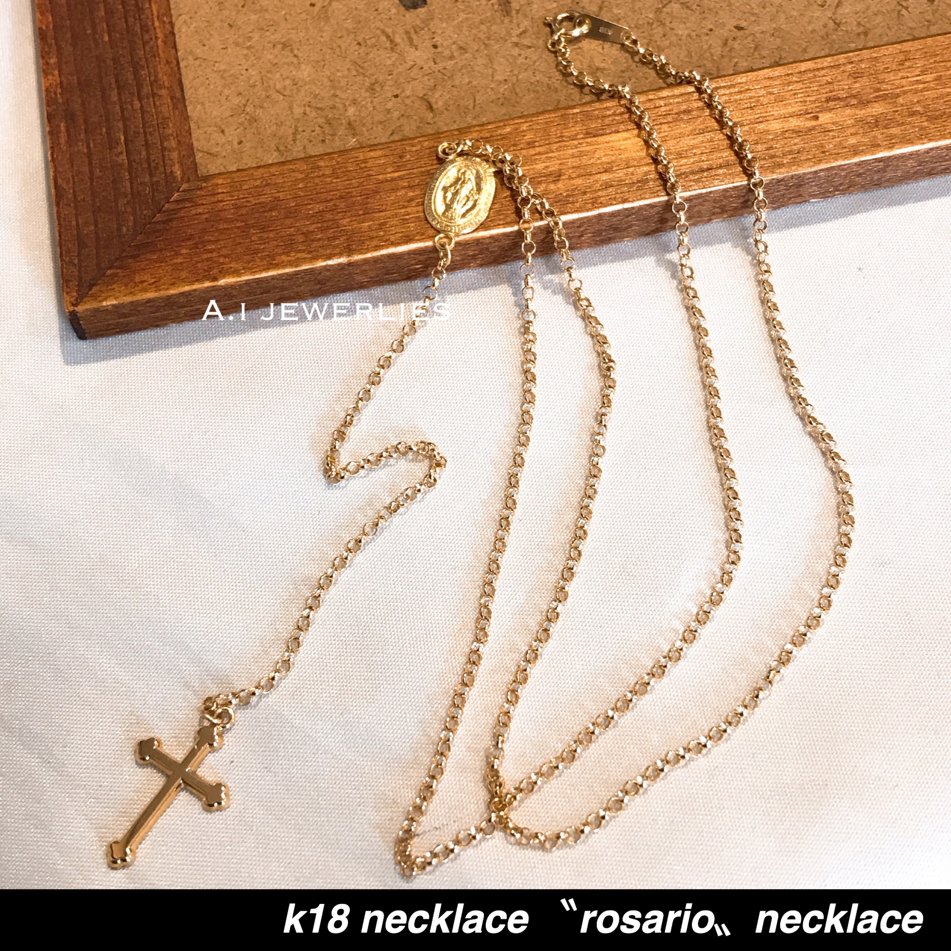 ネックレス 18金 50cm K18 ロザリオ ネックレス 50cm K18 Rosario Necklace 50cm A I Jewelries エイアイジュエリーズ ネックレス 18金 50cm K18 ロザリオ ネックレス 50cm K18 Rosario Necklace 50cm A I Jewelries エイアイジュエリーズ