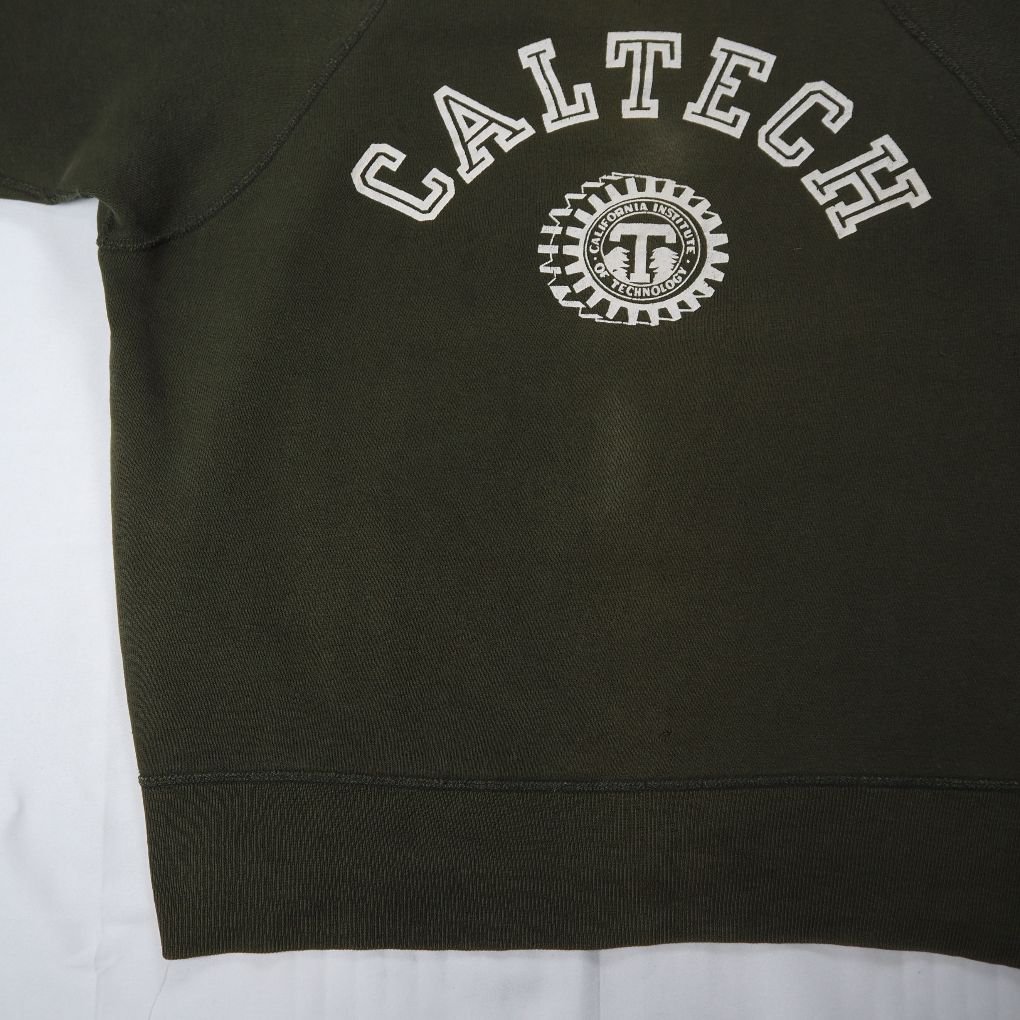【9/23 20:00入荷】60's Champion カレッジスウェット オリーブグリーン Mサイズ の画像 5