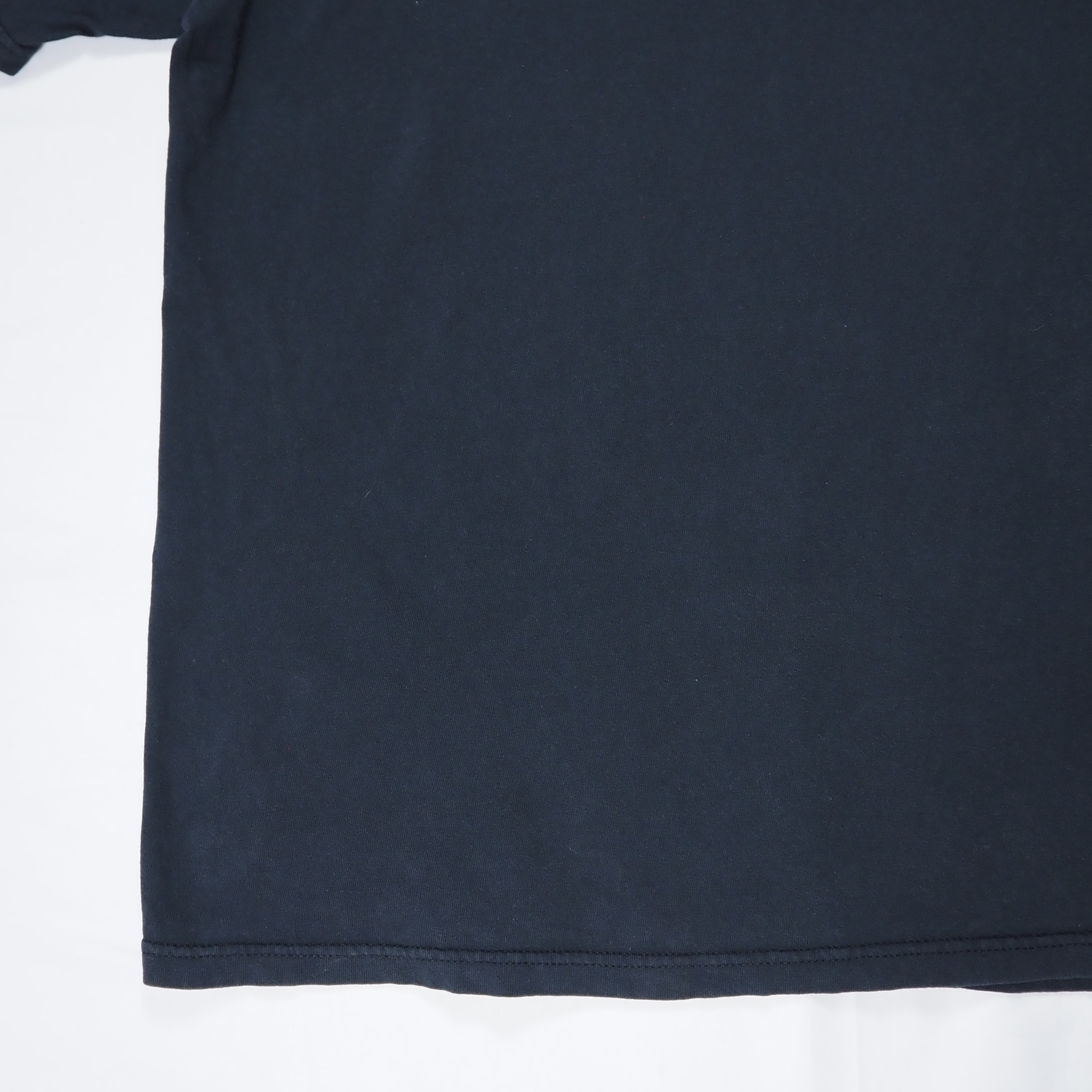 90’s-00’s NIKE フロッキープリントロゴTシャツ ネイビー Lサイズ の画像 13