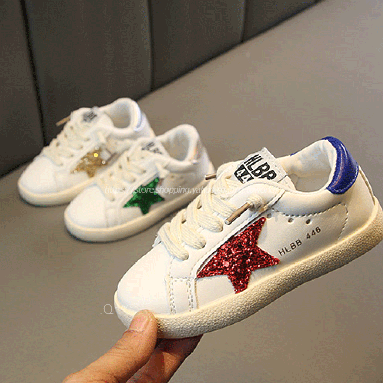 15 22 キッズシューズ スニーカー 全３色 ラメ 星 女の子 男の子 韓国版 子供靴 Q Toworld キュートワールド 子供 服 メール便は何点でも送料の合計は280円