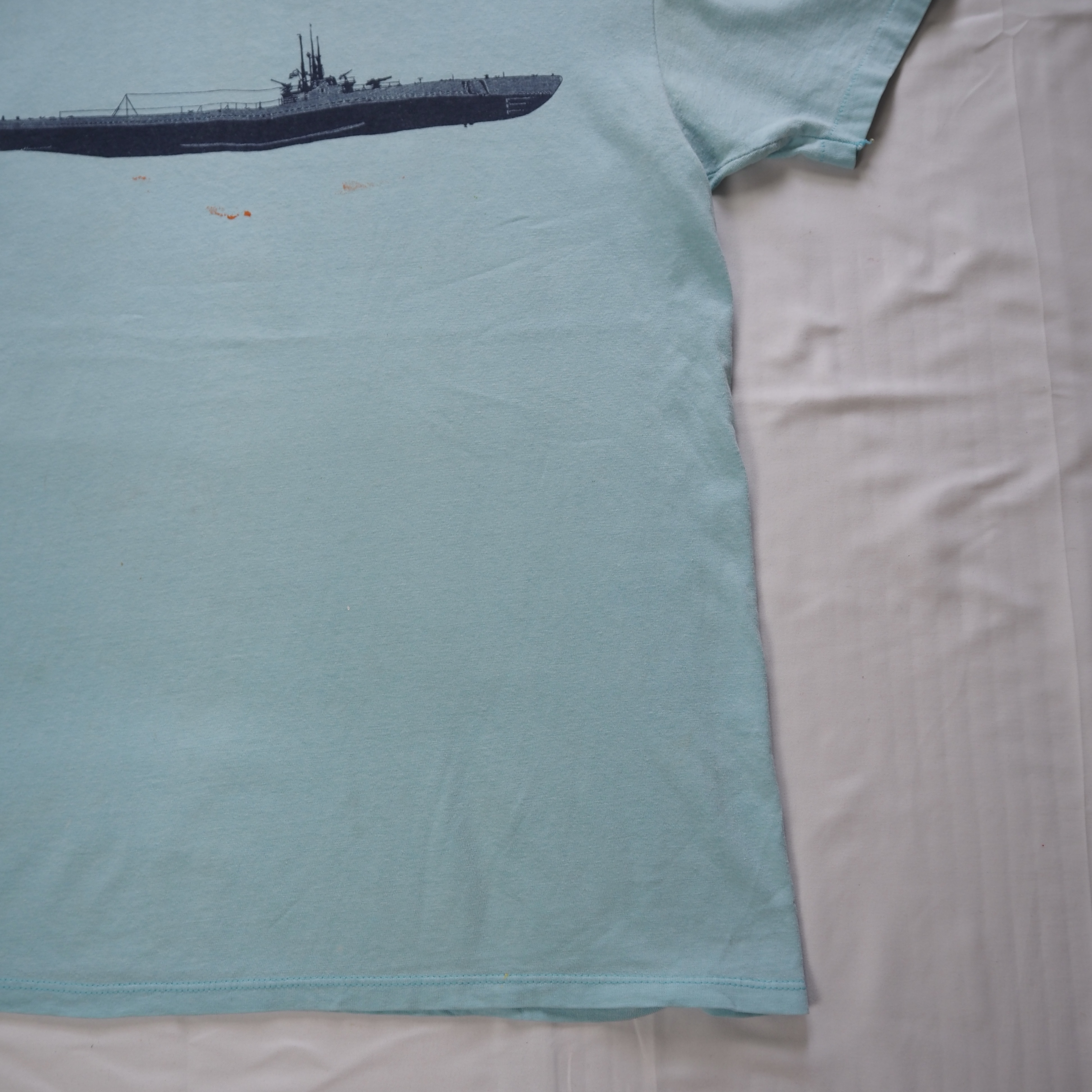 80’s-90’s Stedman ミリタリーTシャツ XL 真珠湾 両面プリント の画像 18