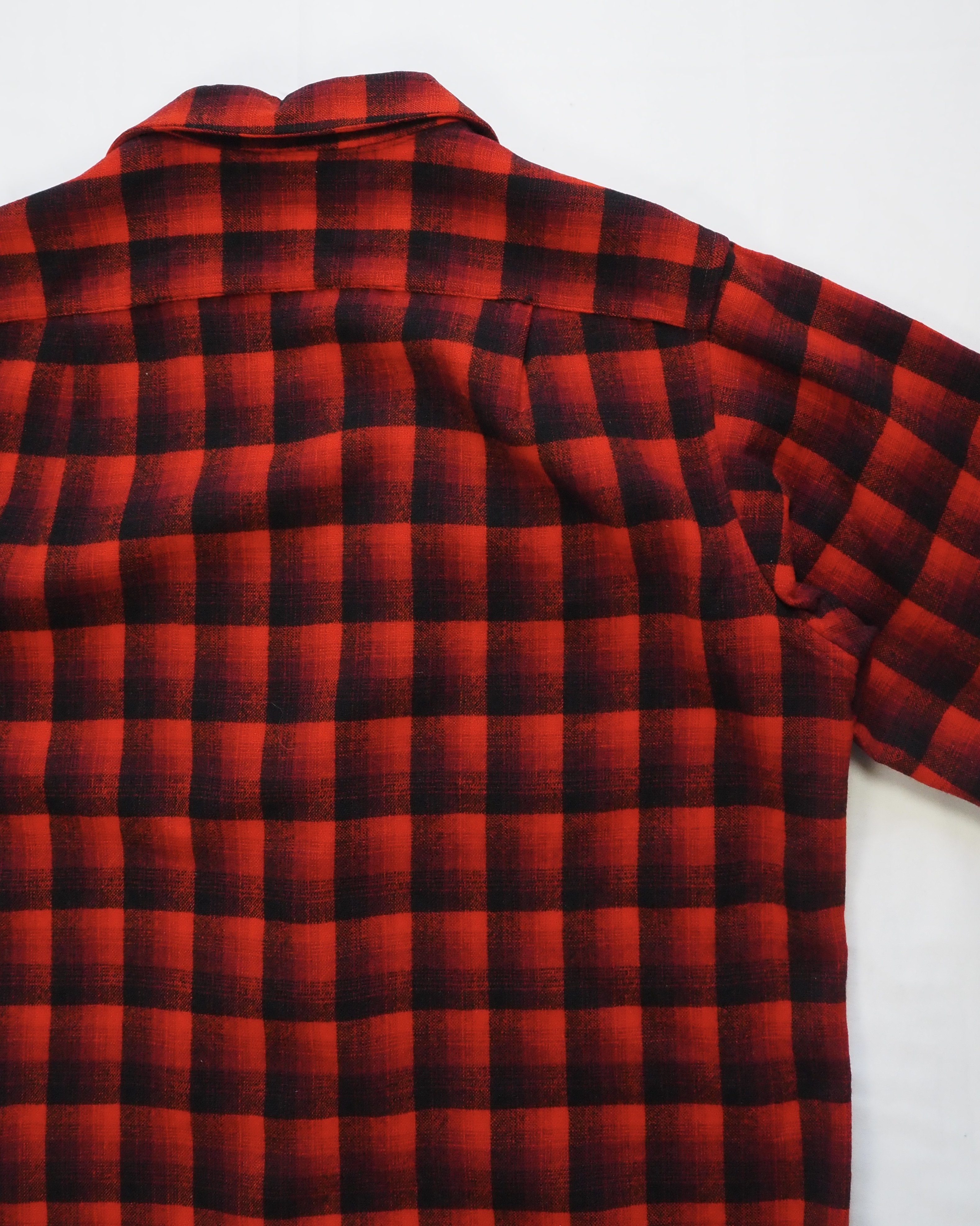 【VCM入荷】50’s Pendleton ウールシャツ オンブレチェック レッド×ブラック の画像 17