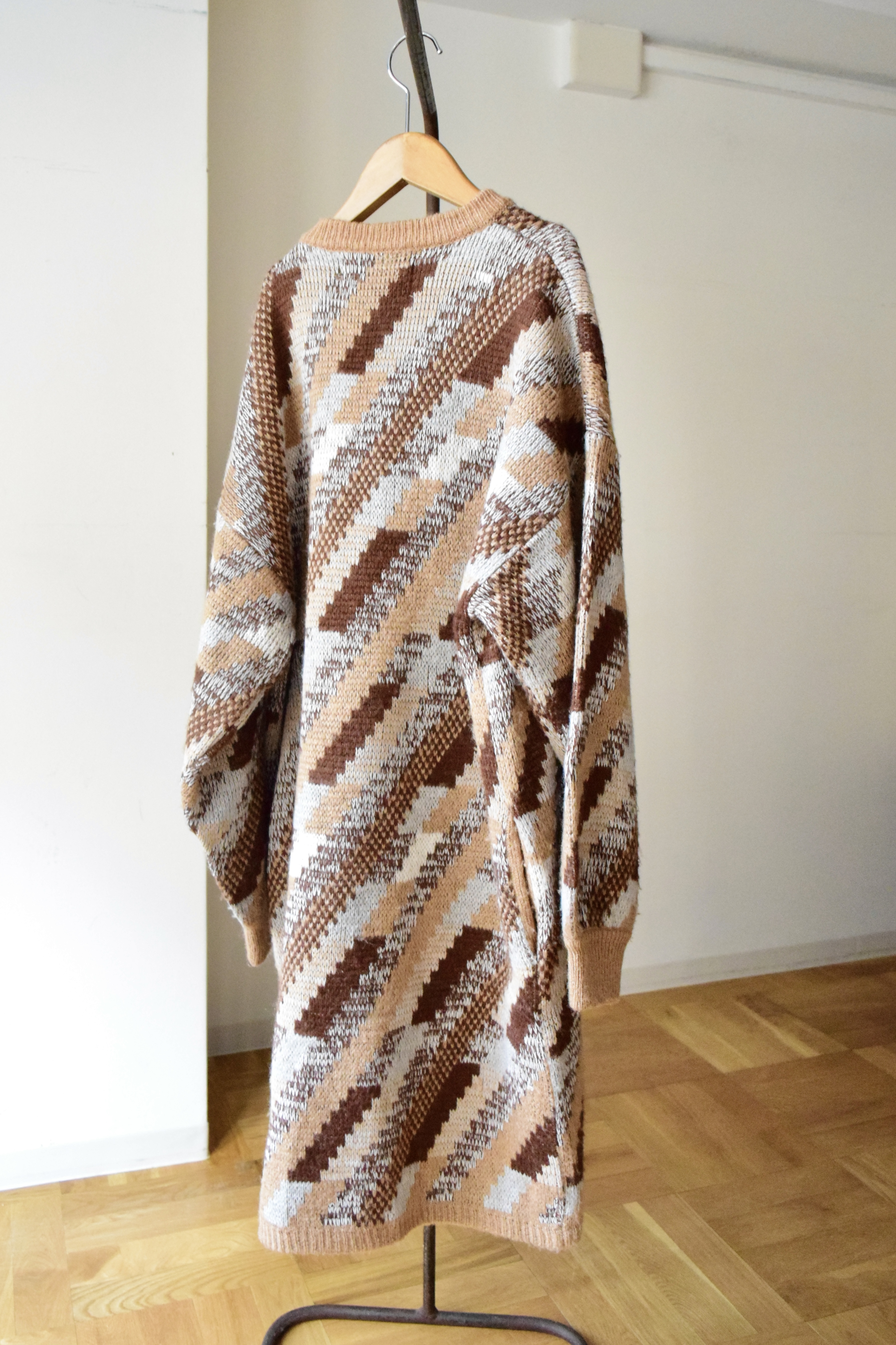 Vintage pattern knit coat の画像 12