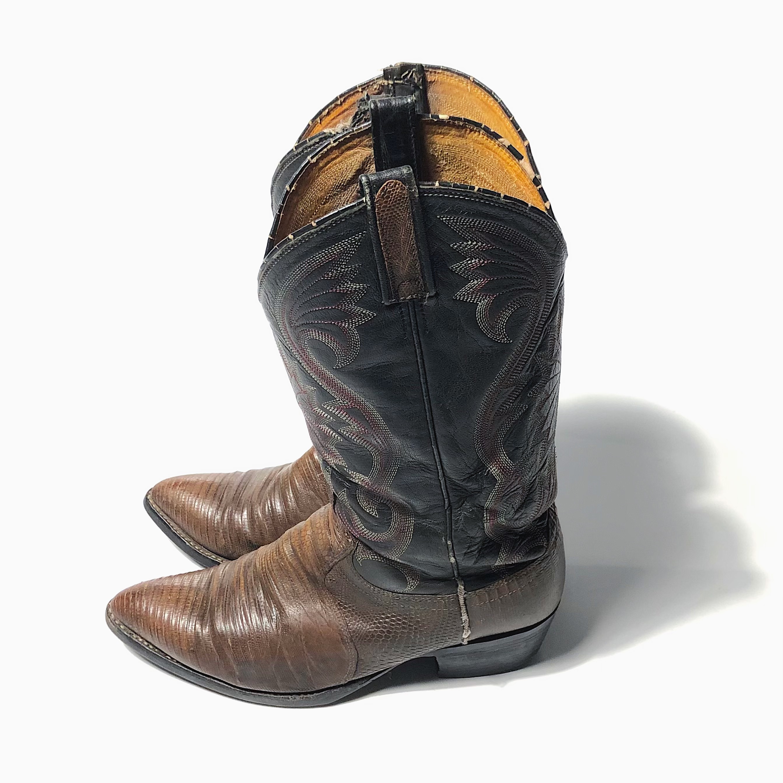 Vintage【DAN POST】Lizard Western Boots の画像 2