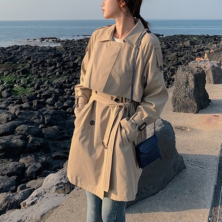 日本直送 トレンチコート レディース ジャケット ショートトレンチコート ベージュ 黒 ブラック オンラインストア直販店 Ssl Daikyogo Or Jp