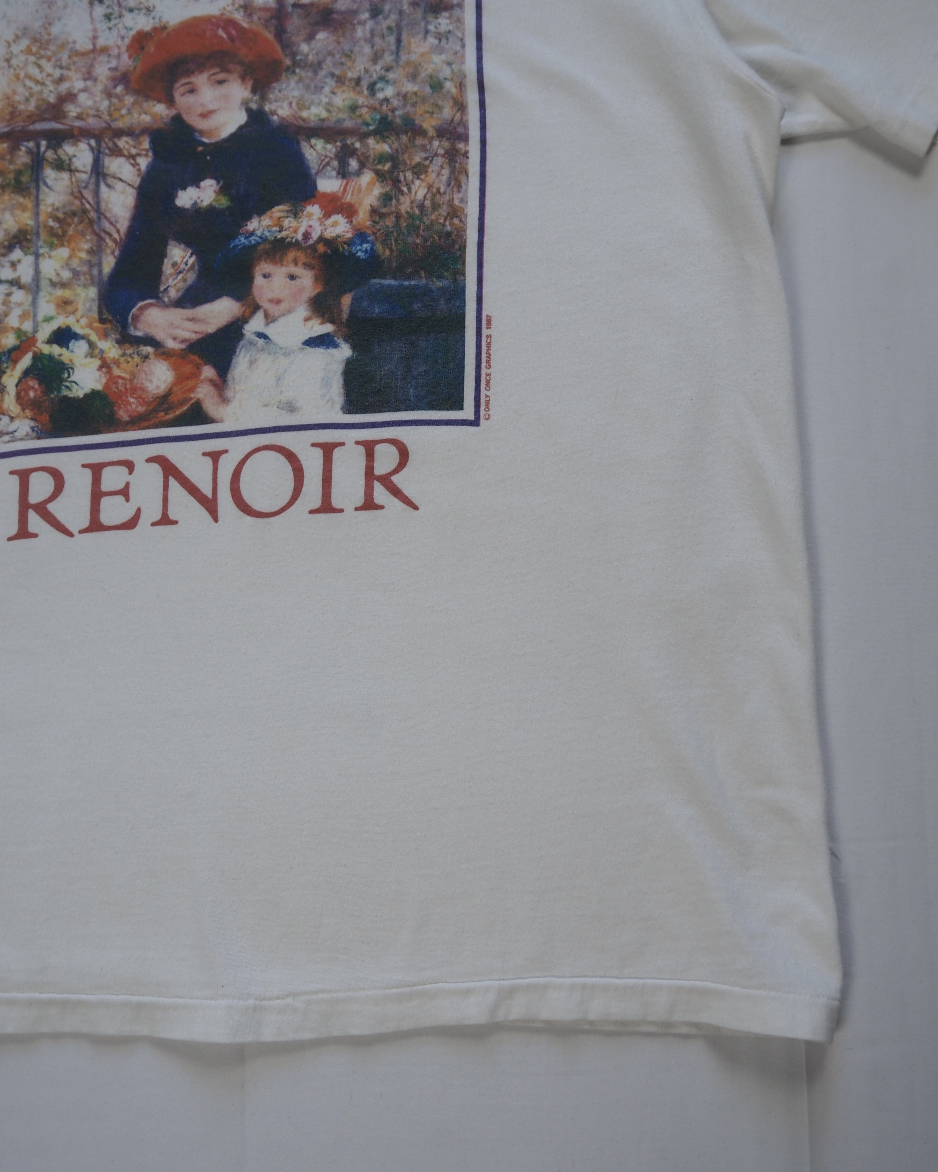 90’s Hanes アートTシャツ ルノワール 「2人の姉妹」 の画像 7