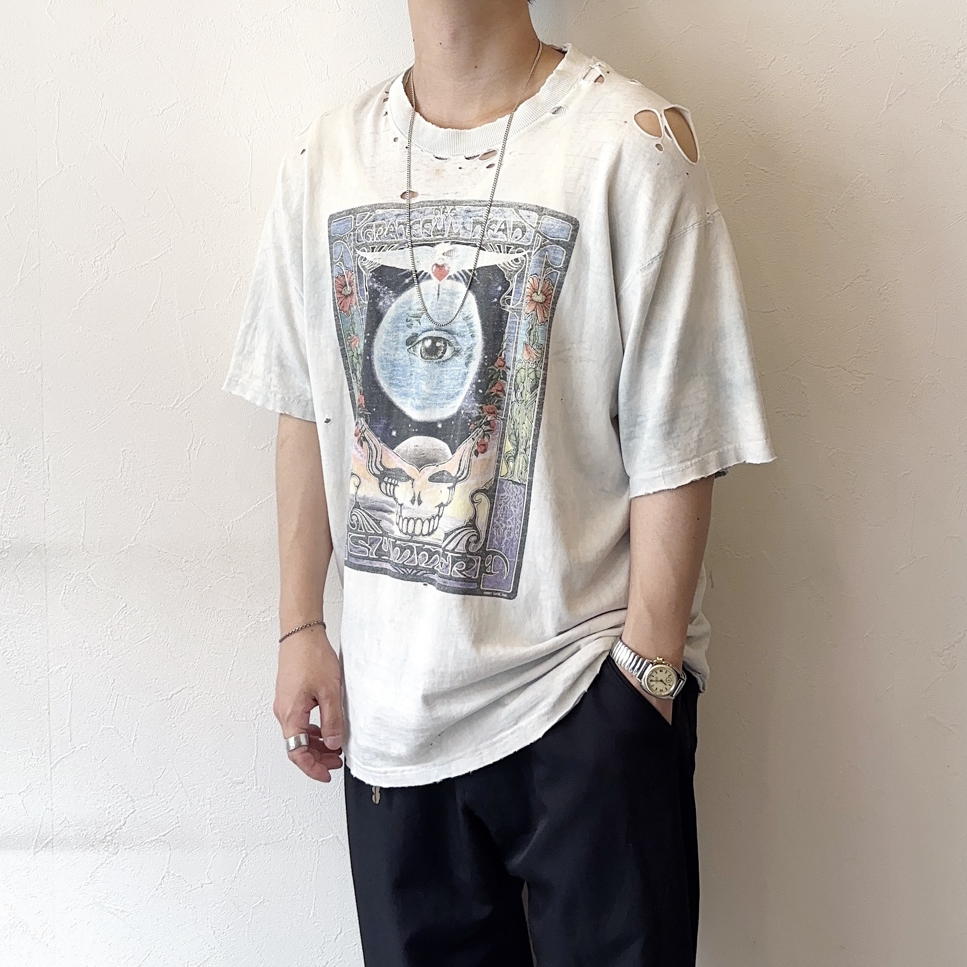 Vintage 90's【LIQUID BLUE】"Grateful Dead" Grunge T-shirt の画像 3