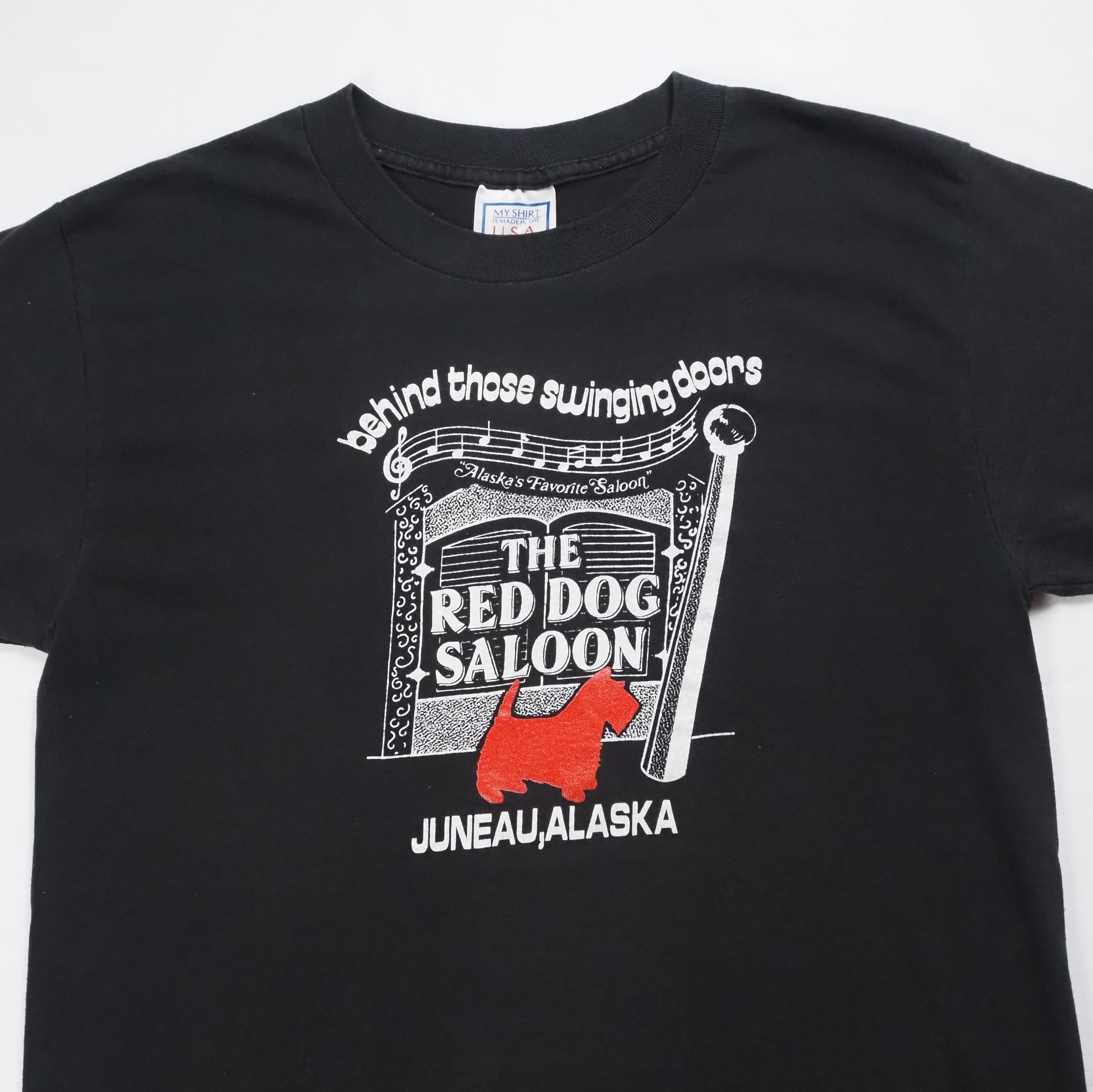 90's アラスカ バーTシャツ Lサイズ ブラック の画像 5