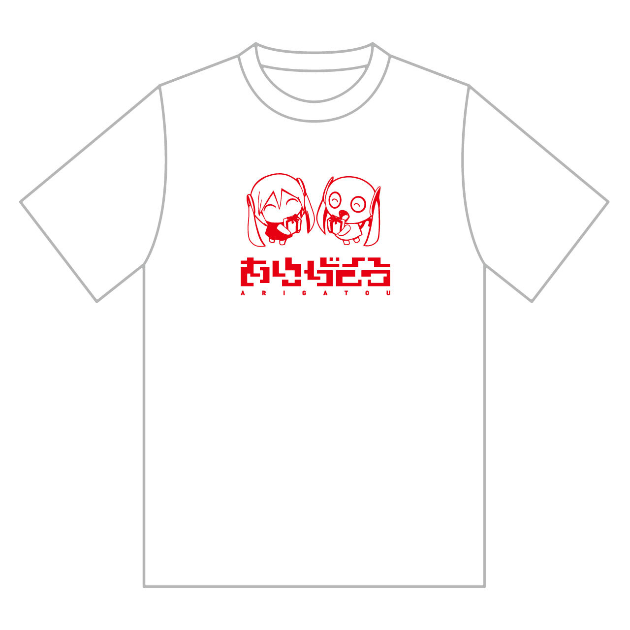 ピノキオピーベストアルバム寿リリースパーティ「ありがとう」Tシャツ+ステッカーセット - 画像1