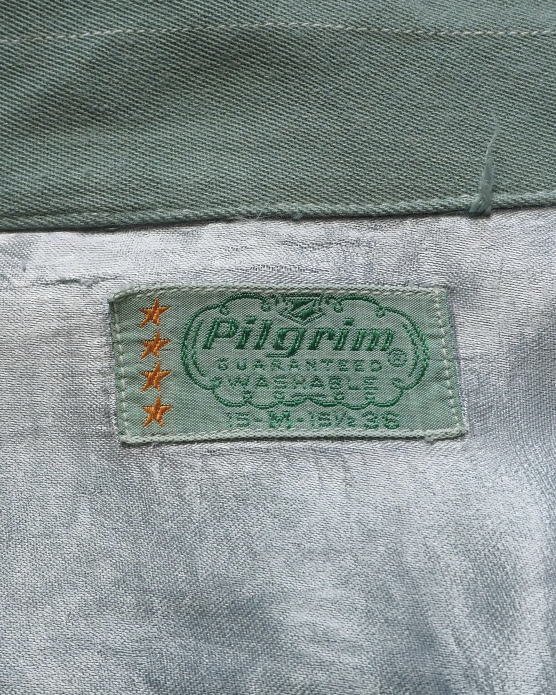 【5/6(水) 20:00入荷】50’s Pilgrim レーヨンシャツ ミントグリーン の画像 10