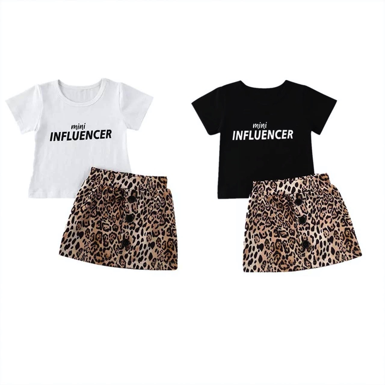 キッズ セットアップ 女の子 Tシャツ ヒョウ柄スカート 80cm 1cm Sno キッズ セットアップ 女の子 Tシャツ ヒョウ柄スカート 80cm 1cm Sno