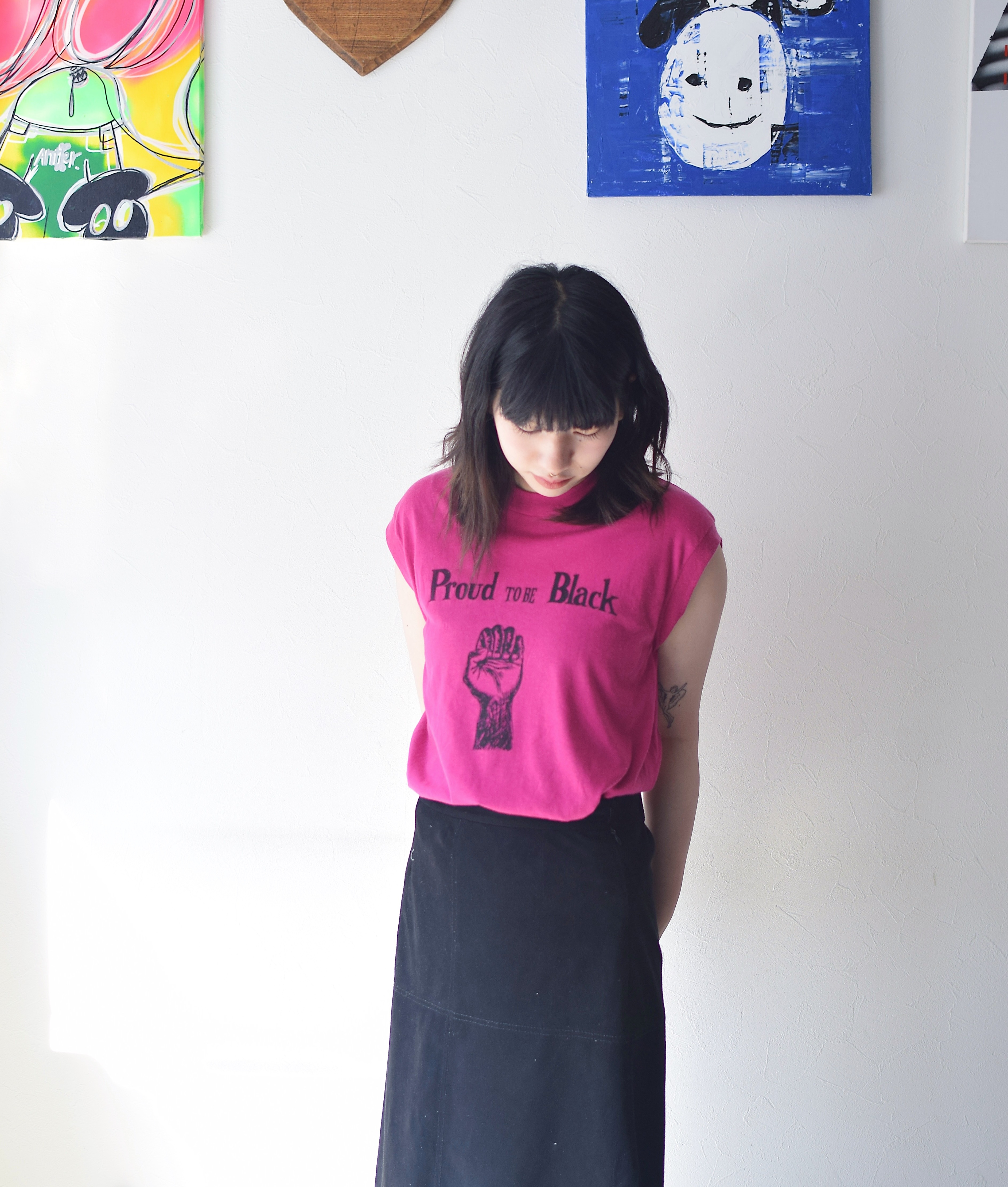 Vintage 70's【Ched】"Proud TO BE Black" Tank Top の画像 3