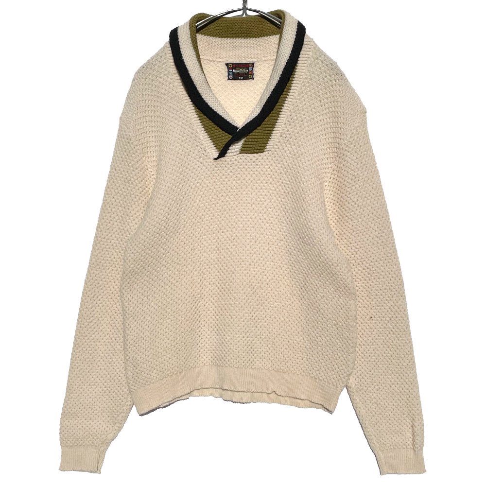 [McGREGOR MIDNIGHT SUN] Vintage shawl color pullover knit [1960s] Vintage Knit