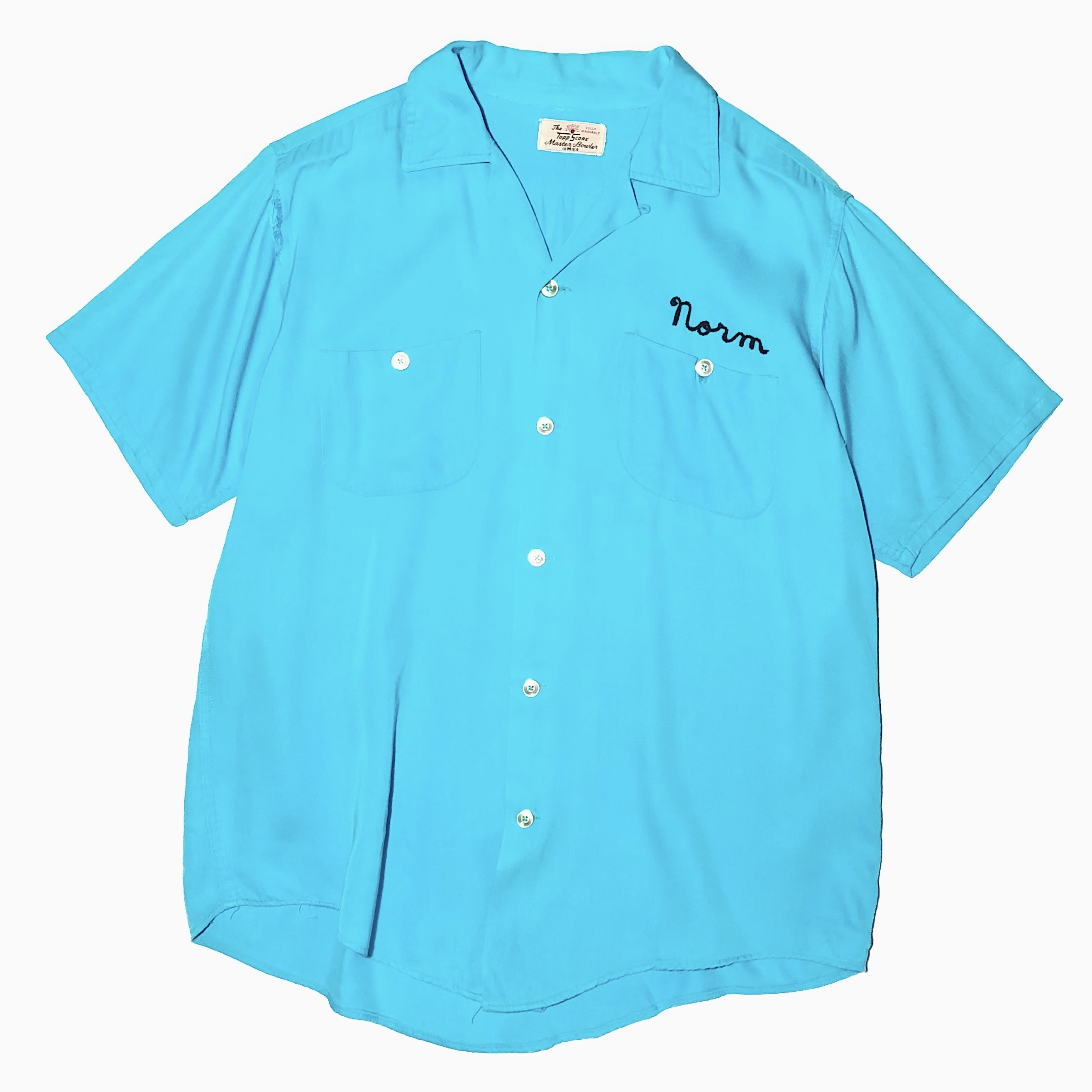 Vintage 60's【The TOPP SCORE】"Heights AirControl Rebels" Rayon Bowling Shirt の画像 2