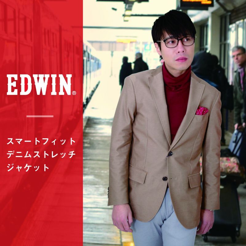 "EDWIN |エドウィン|スマートフィット|デニムストレッチジャケット|セットアップ|ベージュ"