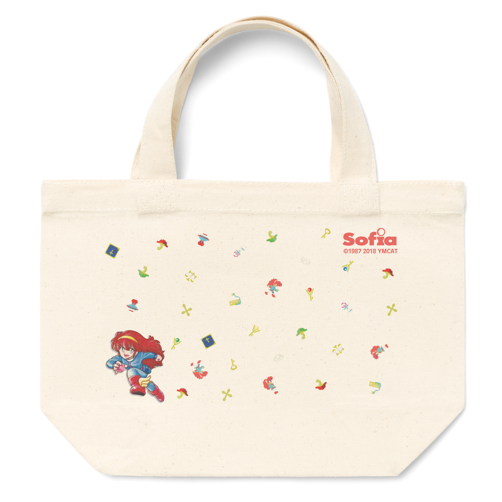 Sofia ソフィア パッケージイラスト ドット絵 ミニトートバッグ 数量限定 ピクセルオフィシャルwebショップ