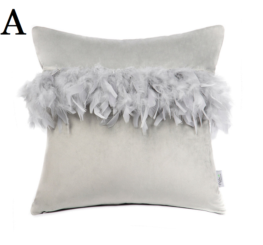 ふわふわ 羽根 ラグジュアリー クッションカバー インテリア 枕 まくらカバー ピローケース Romaryhome