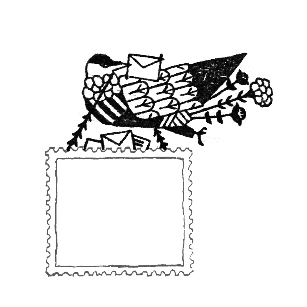 Wonderland 07 伝書鳥mrs カタリーナ 切手のこびと 手紙に物語をそえるスタンプ はんこ Wonderland 07 伝書鳥mrs カタリーナ 切手のこびと 手紙に物語をそえるスタンプ はんこ