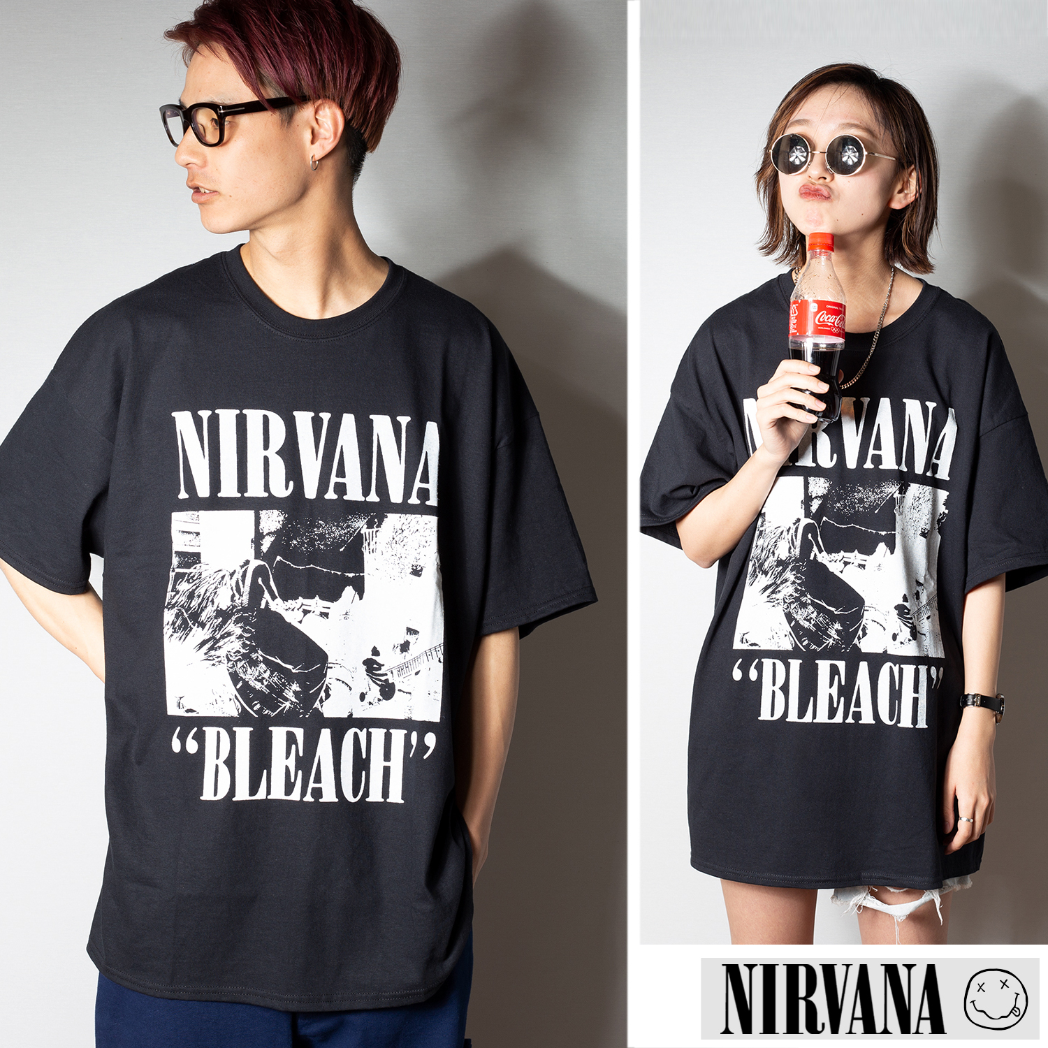 Nirvana ニルヴァーナ Bleach Tシャツ Gildan Kurt Cobain カートコバーン バンドtシャツ ロックtシャツ Sstgl Nirvana Bleach Oguoy Destroy It Create It Share It