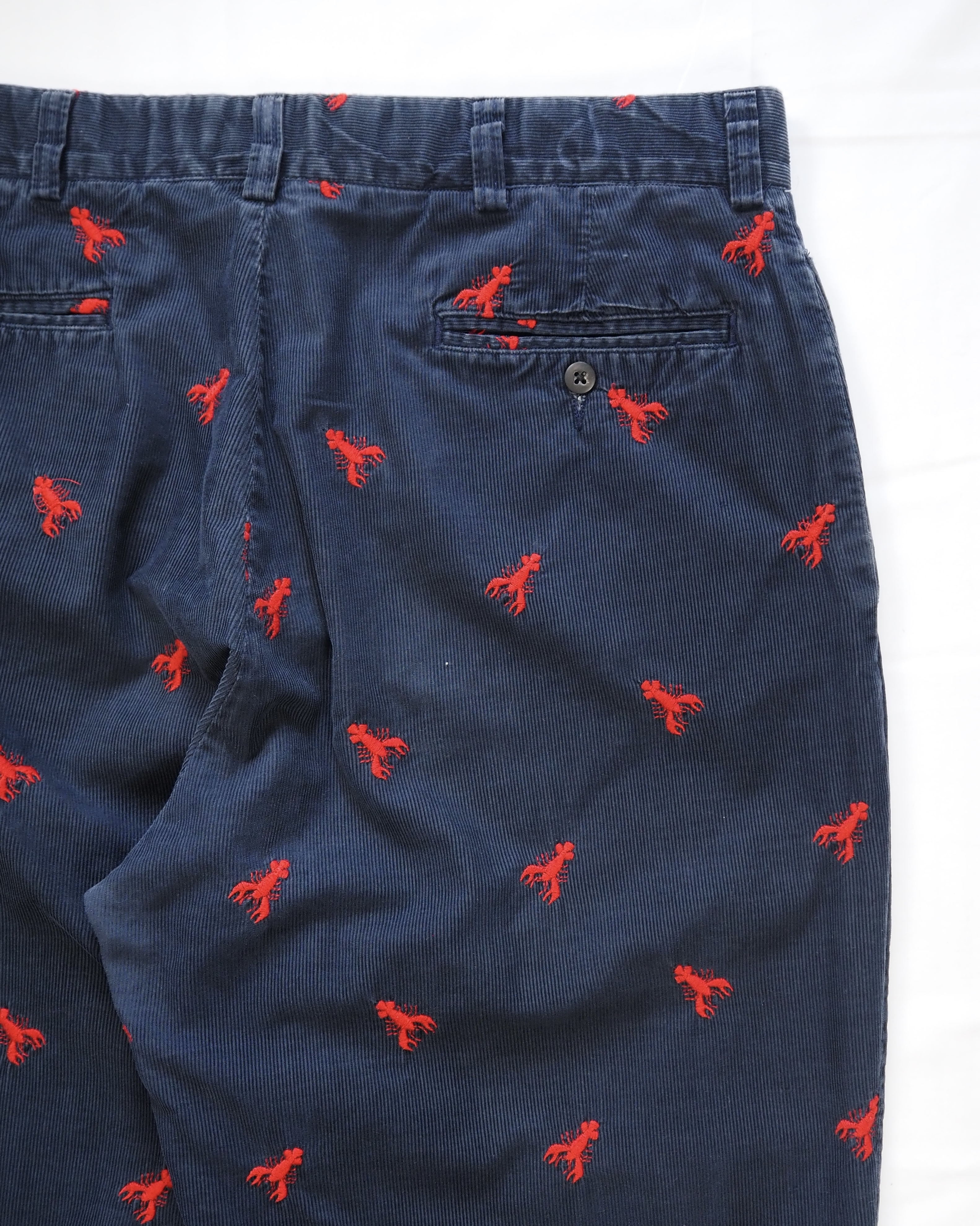 90’s Ralph Lauren コーデュロイパンツ 約33×30 総柄 ロブスター の画像 14