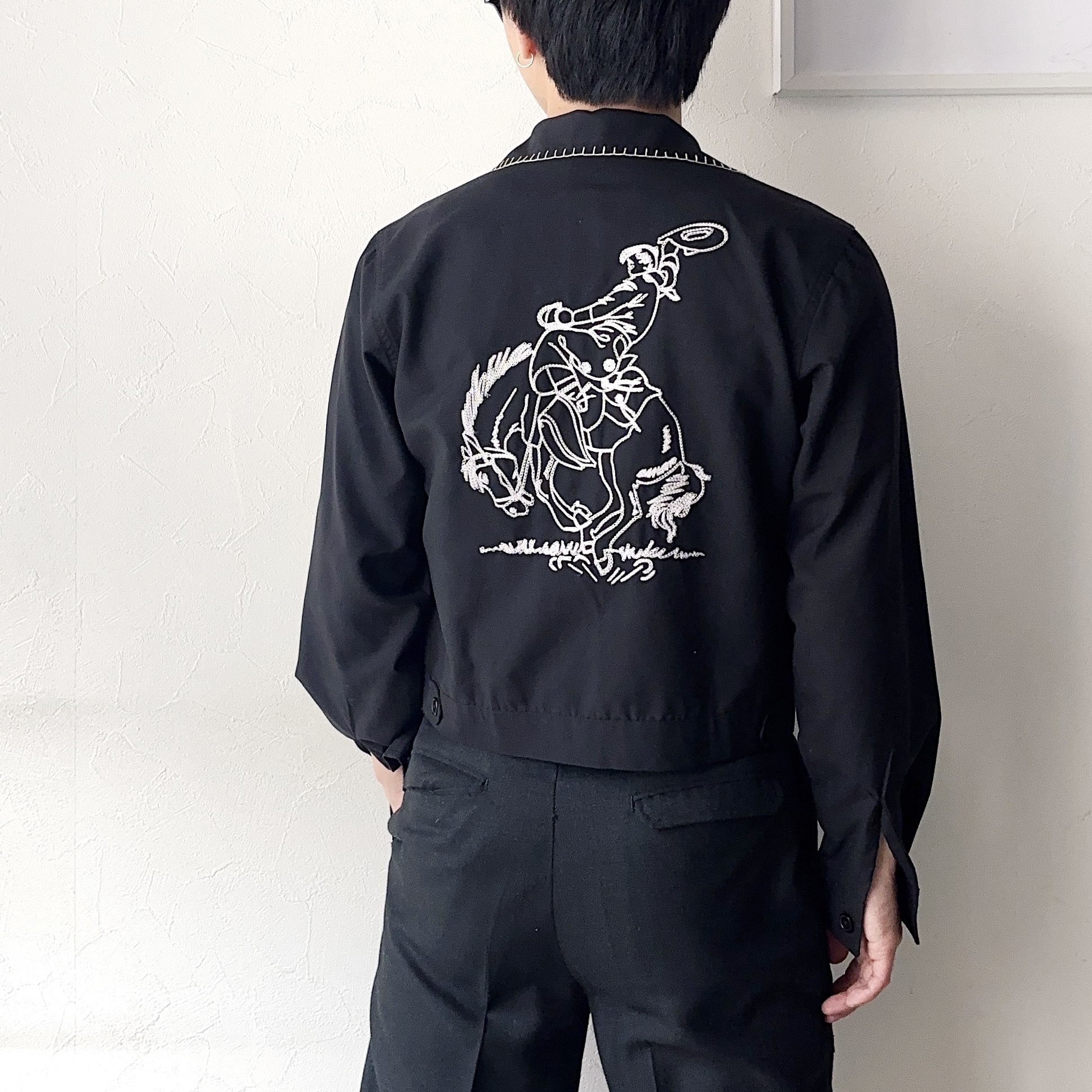 Vintage 80～90's Embroidery Western Jacket の画像 4
