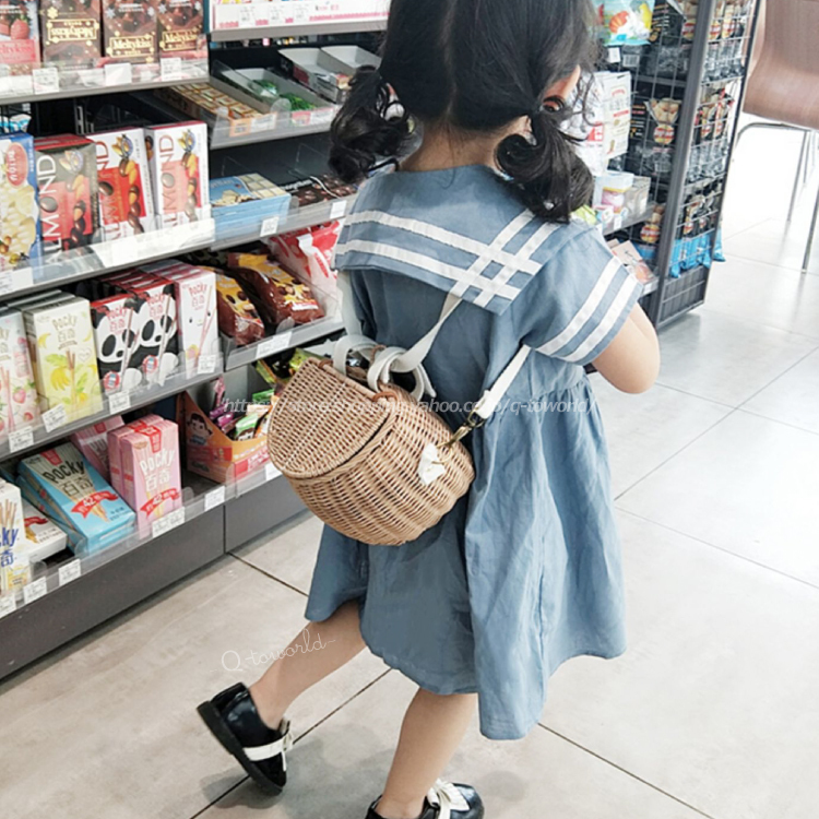 2way カゴハンドバッグ 子供ショルダーバック リュック 自転車のカゴ 女の子 男の子 韓国版 韓国子供服 子供服 キッズ Q Toworld キュートワールド 子供服 メール便は何点でも送料の合計は280円