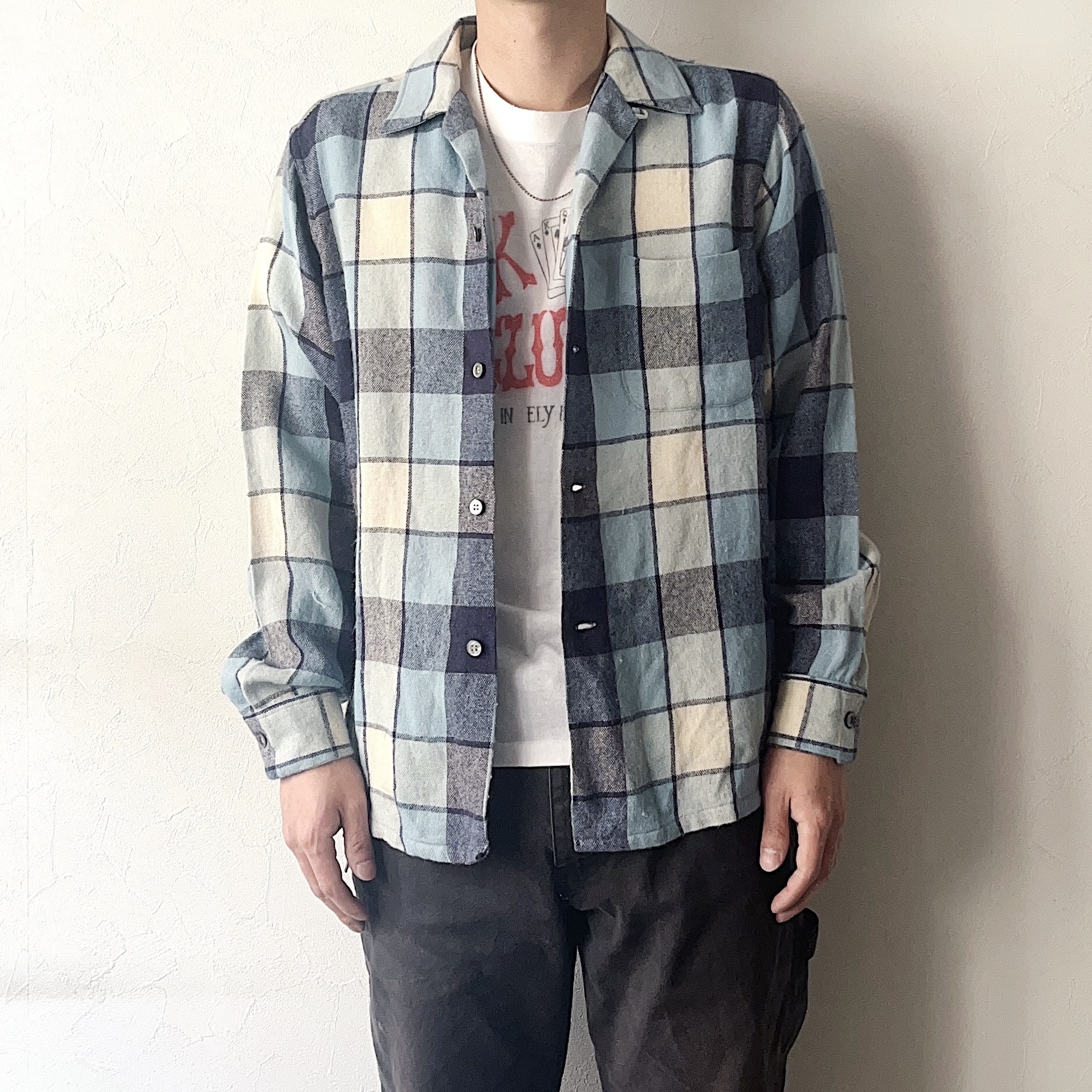 Vintage 60's【VAN HEUSEN】Wool Check Shirt の画像 3