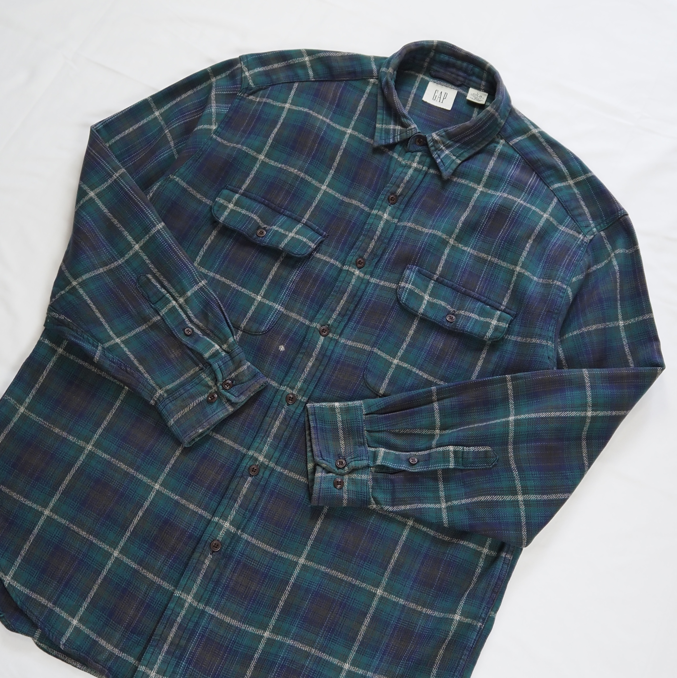 90’s-00’s OLD GAP ヘヴィネル グリーン の画像 2