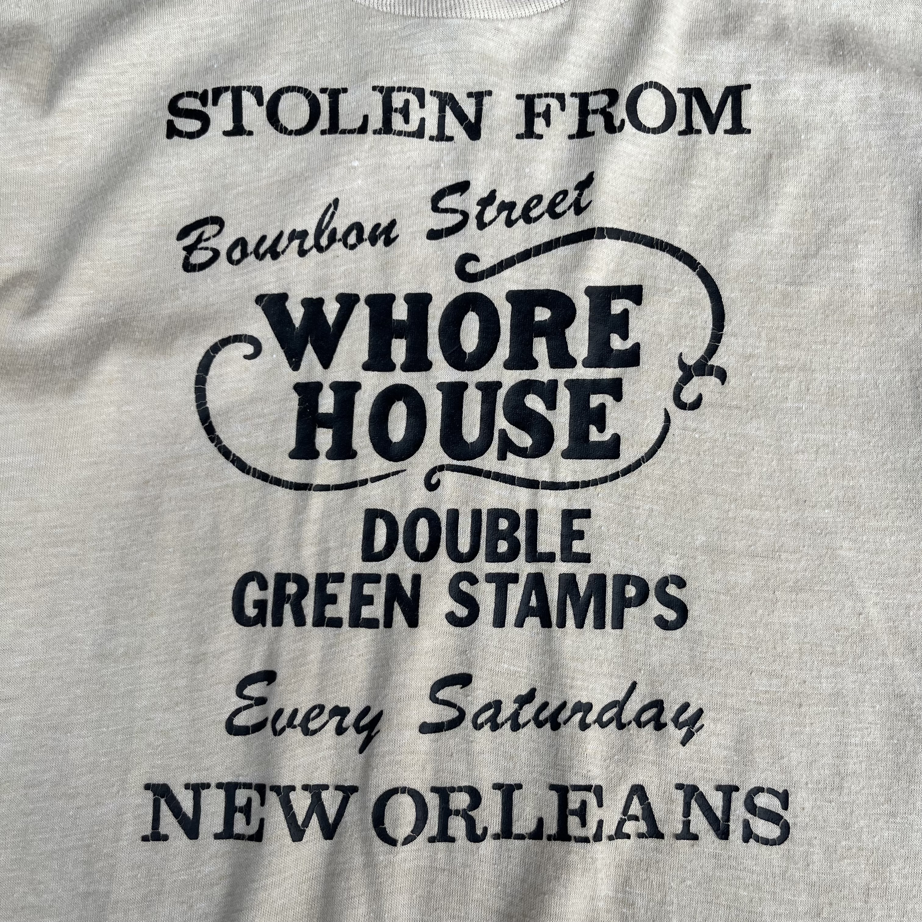 80’s〜 Print Tee “Stolen From WHORE HOUSE” の画像 3