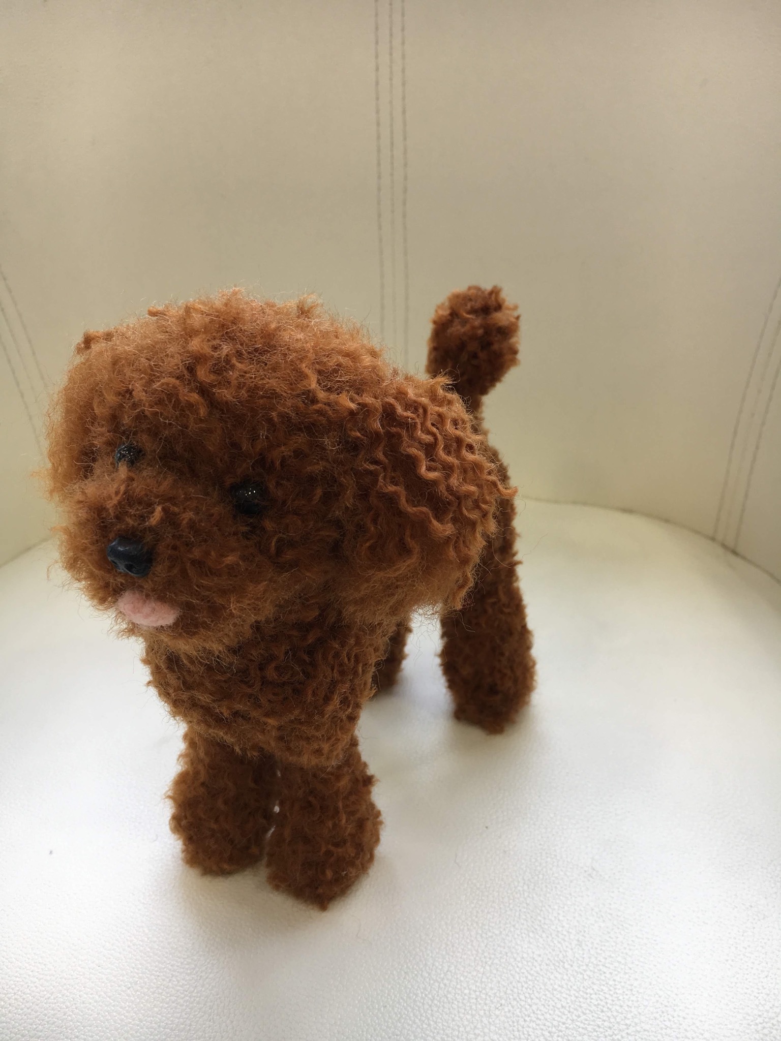 リアル羊毛フェルト 羊毛フェルト 犬 トイプードル Felt art Prime