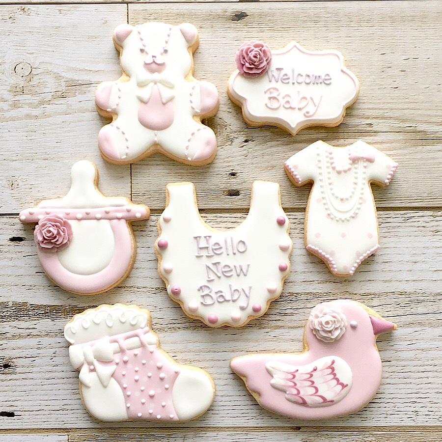 出産祝いベビーセット アイシングクッキー アイシングクッキー専門 Patisserie Blanc