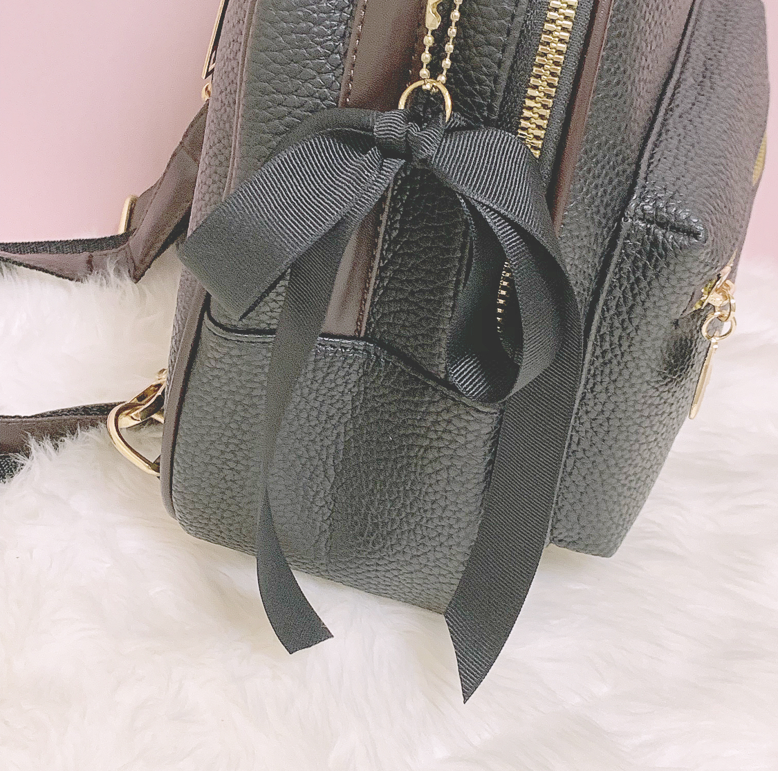 即納 リボンチャーム付きミニリュック Dear Merry