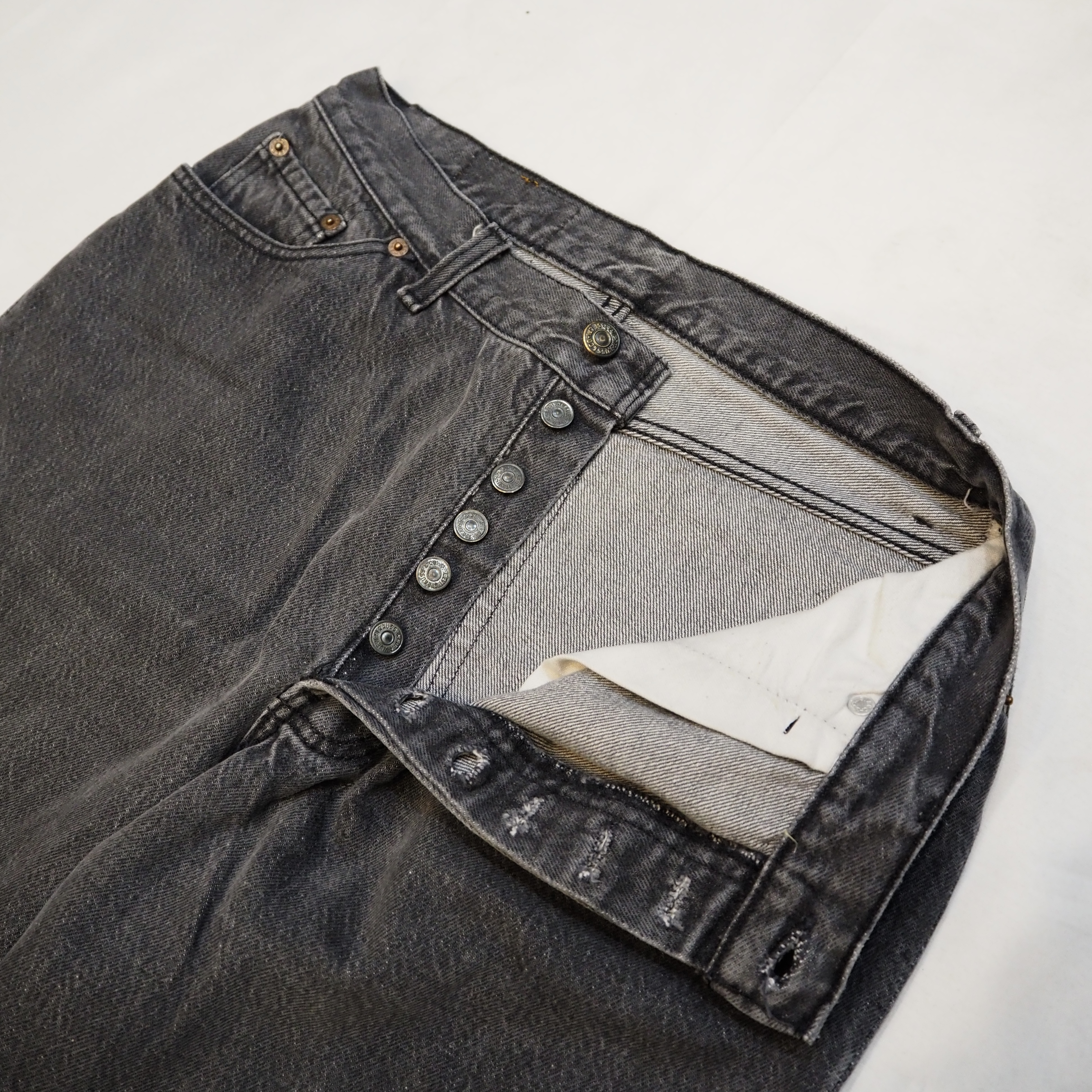 80’s Levi’s 501-6158 Black Denim 先染め 31×30 の画像 7