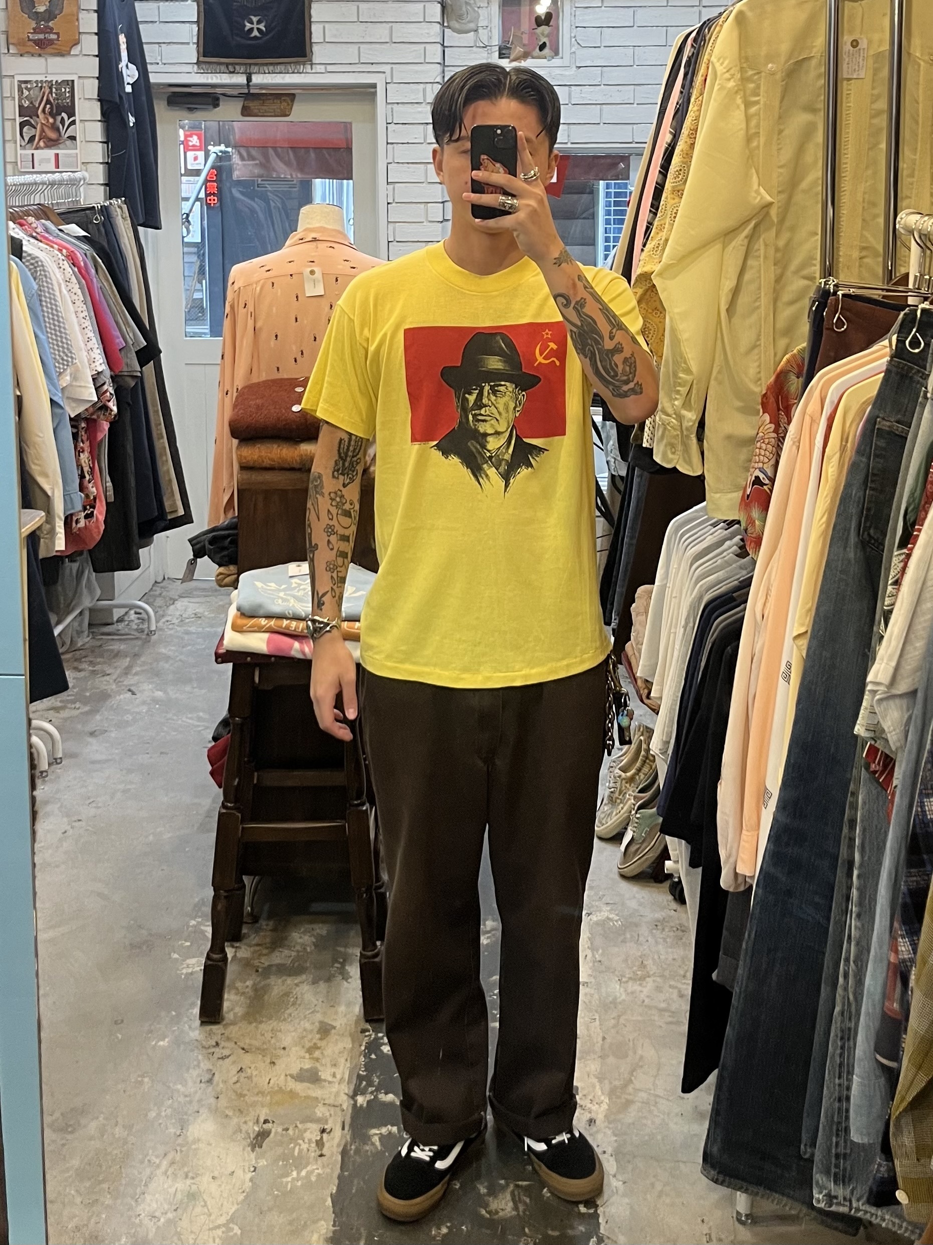 90’s ゴルバチョフTシャツ 共産主義 Lサイズ イエロー の画像 4