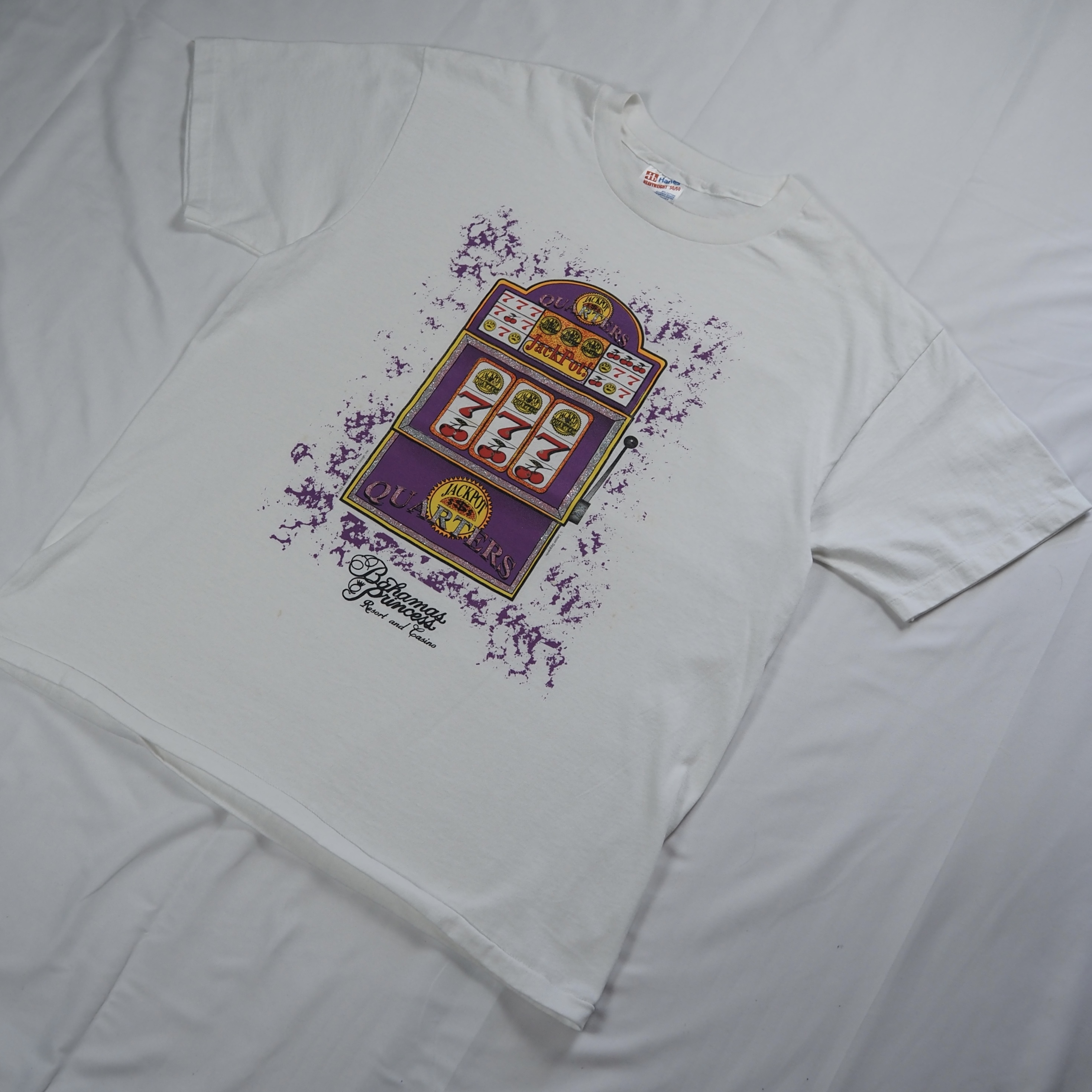 90’s Hanes カジノTシャツ スロット Lサイズ の画像 2