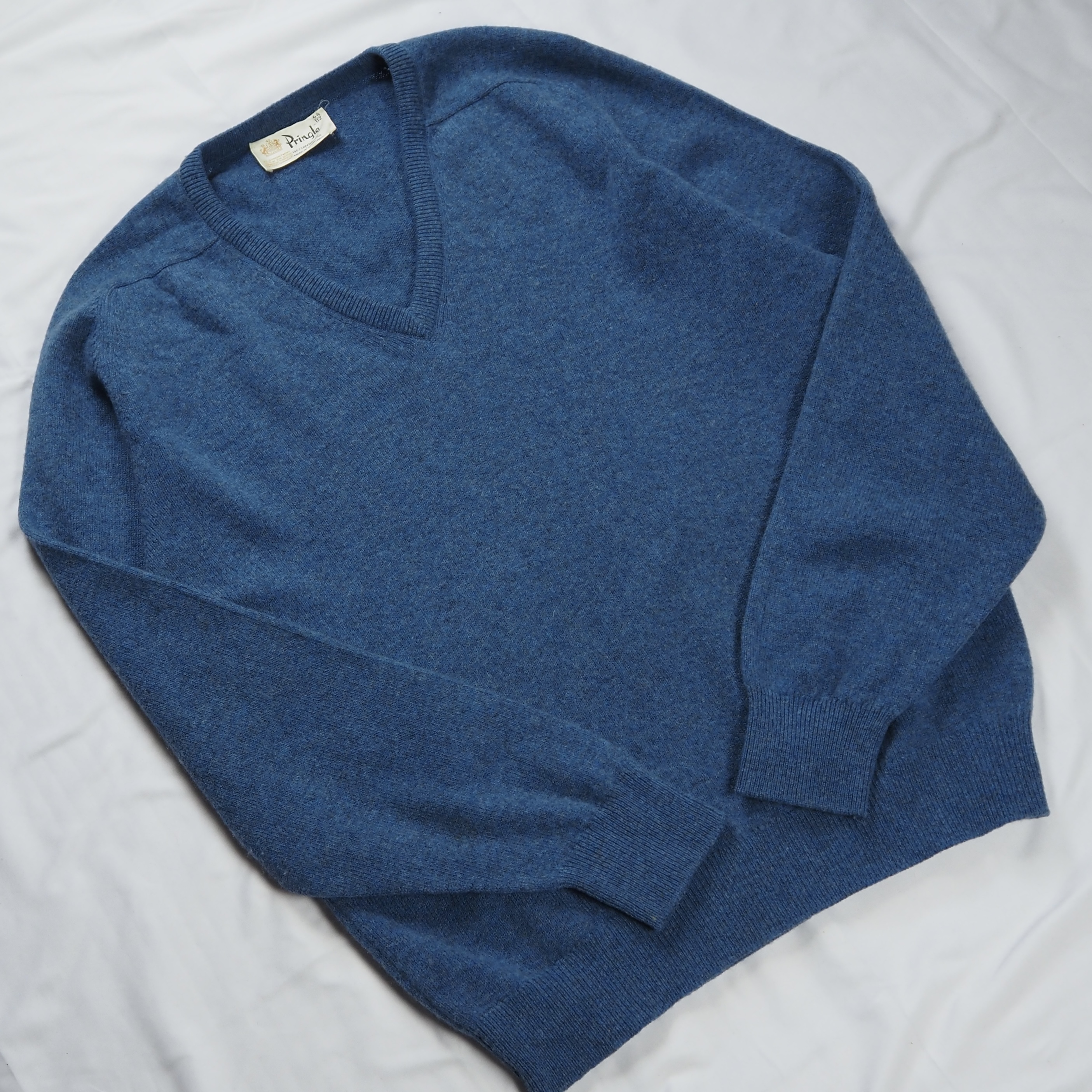 90’s Pringle Lams Wool ニット ブルー の画像 3