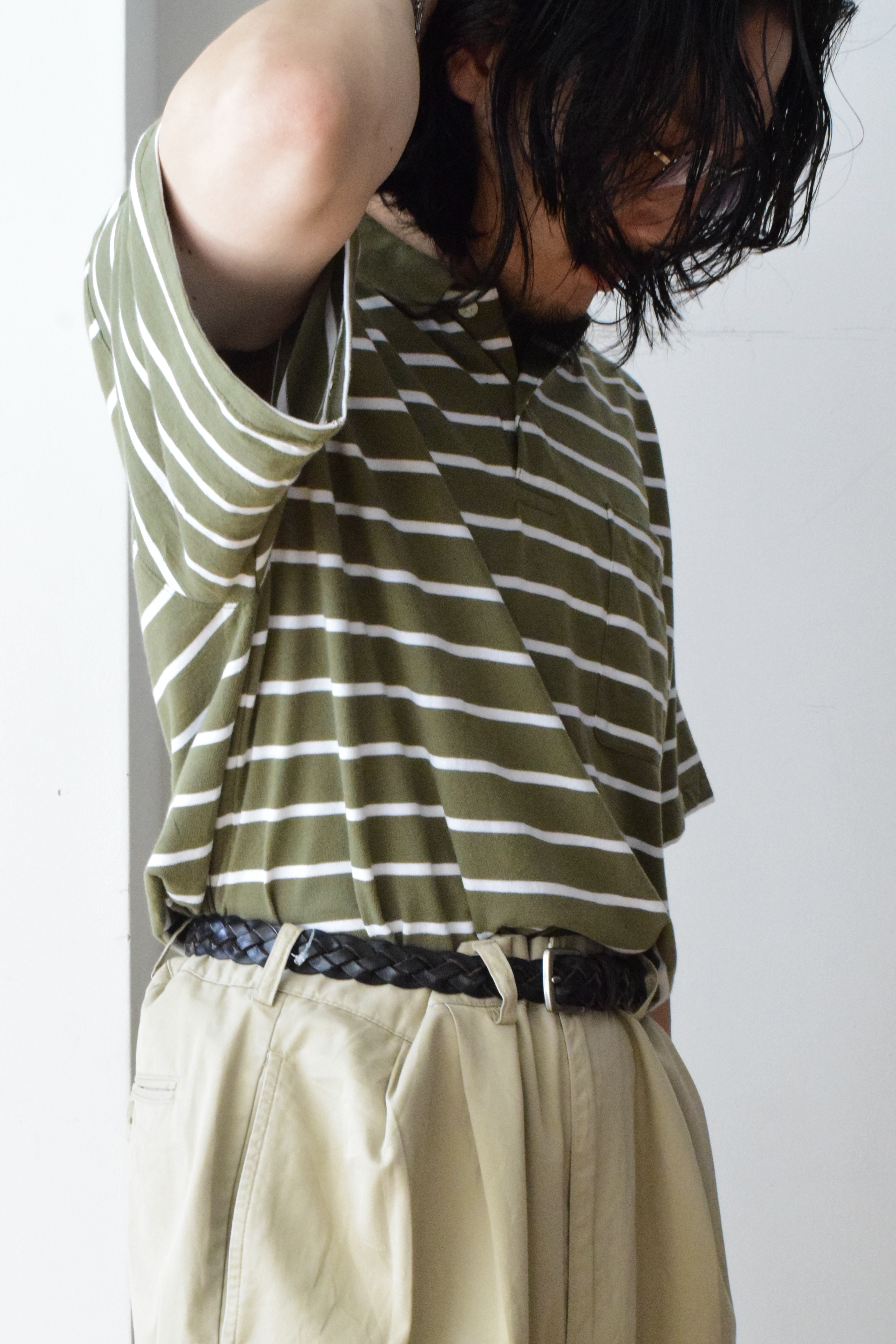 “PURITAN” border polo shirt の画像 2