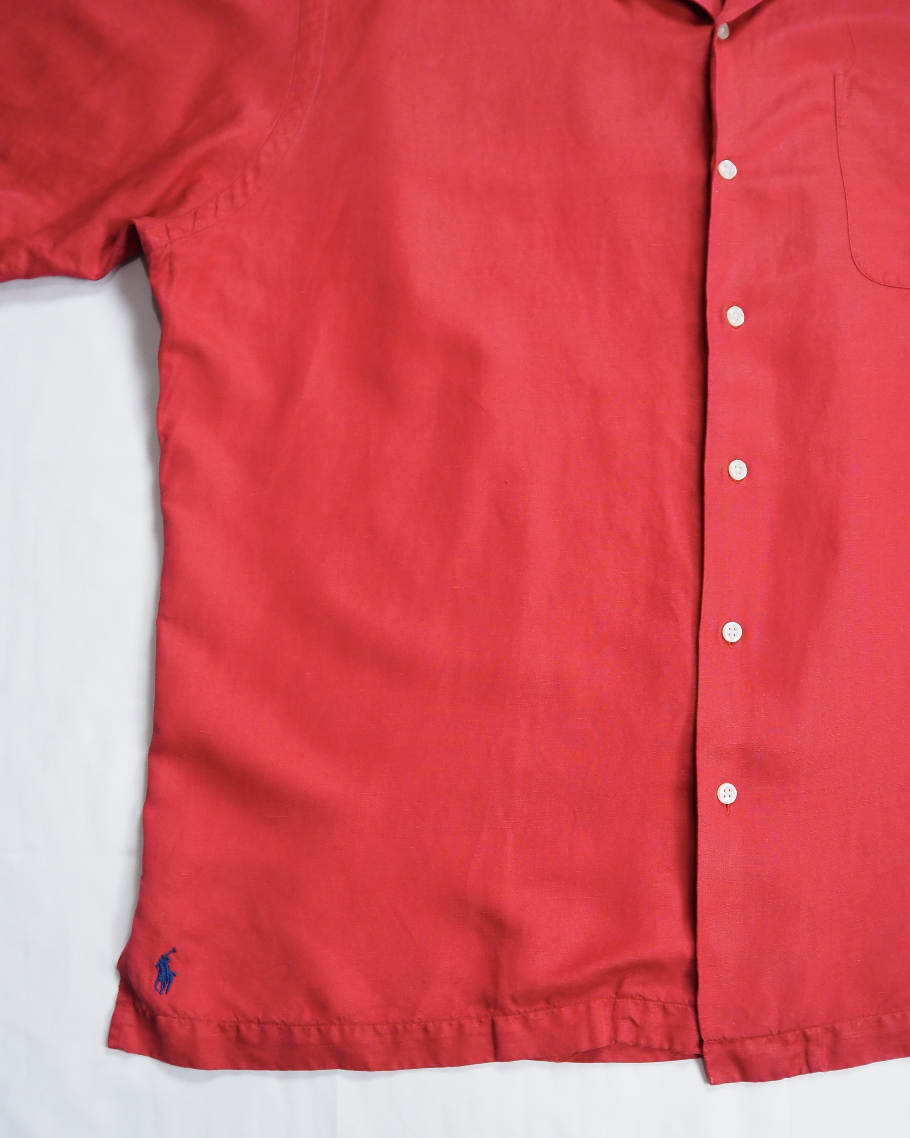 90’s Ralph Lauren シルク×リネン Caldwell レッド XL の画像 8
